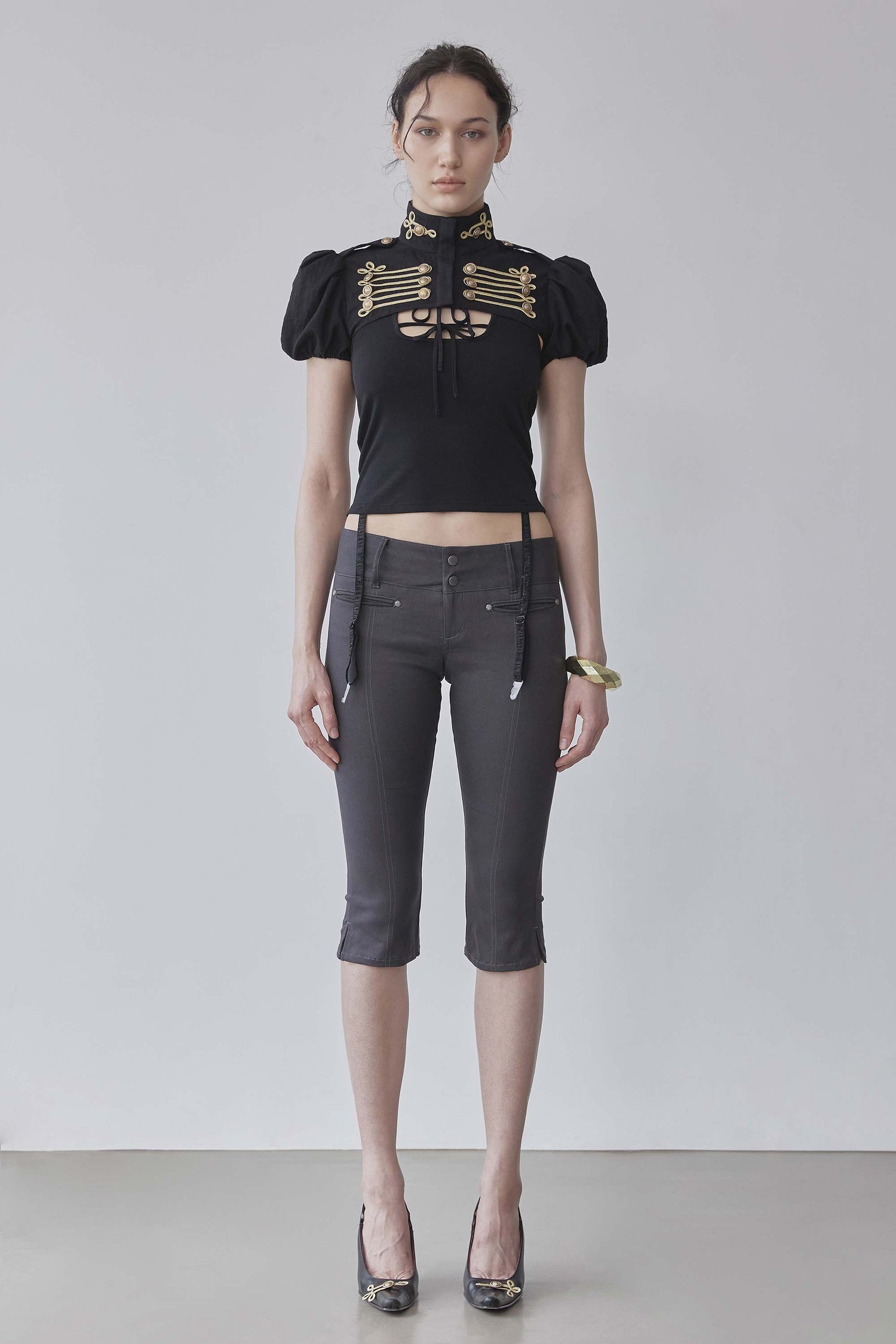 Garter Reversible Top Black