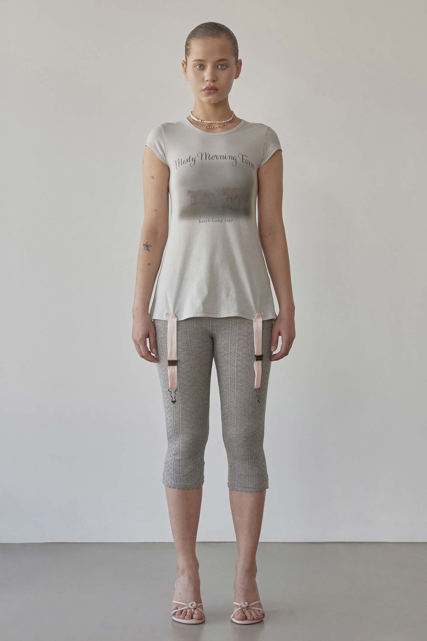 Ranch Lingerie Tee Misty Blue