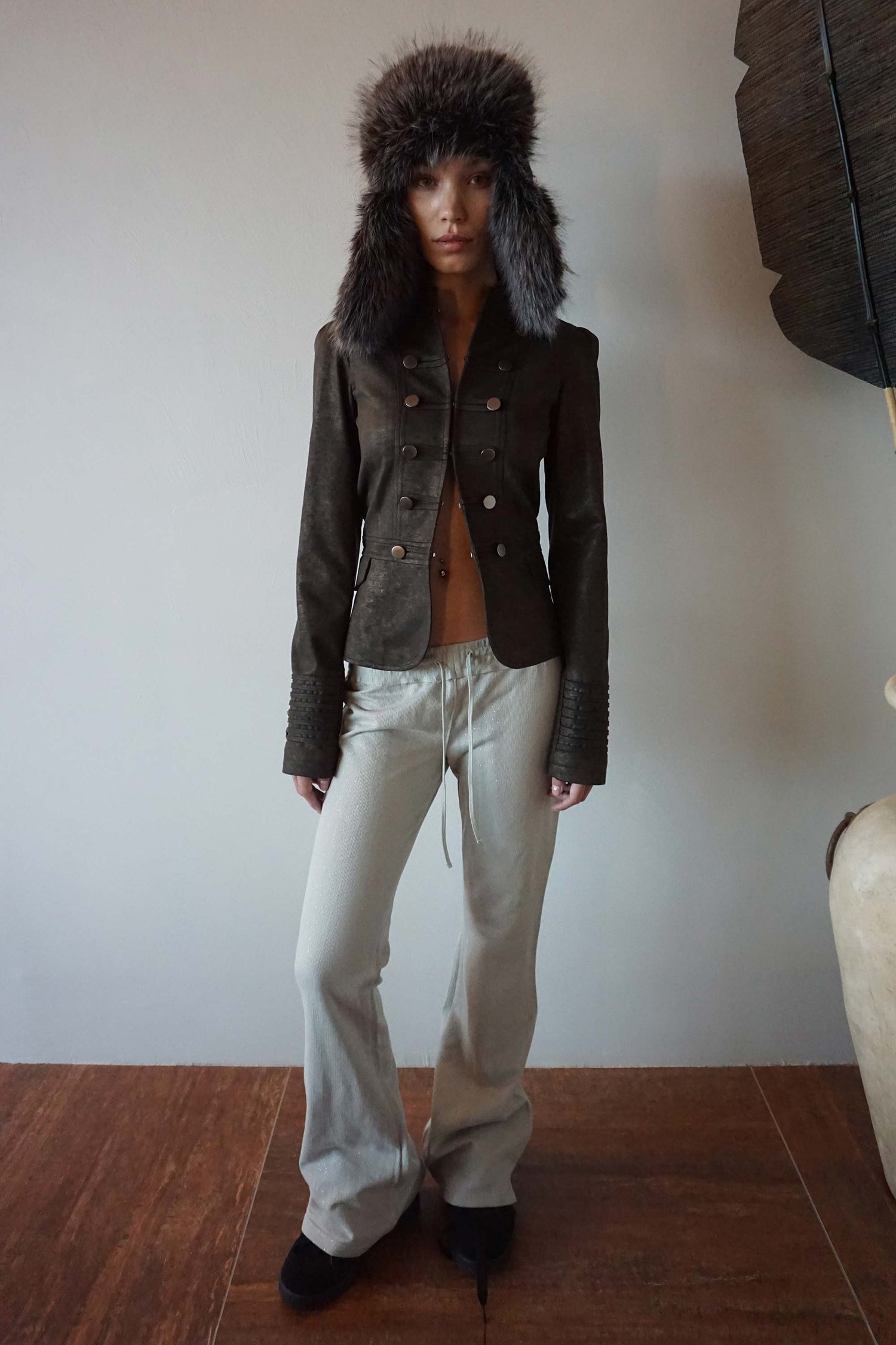 Glitter Boots Cut Sweatpants Sage