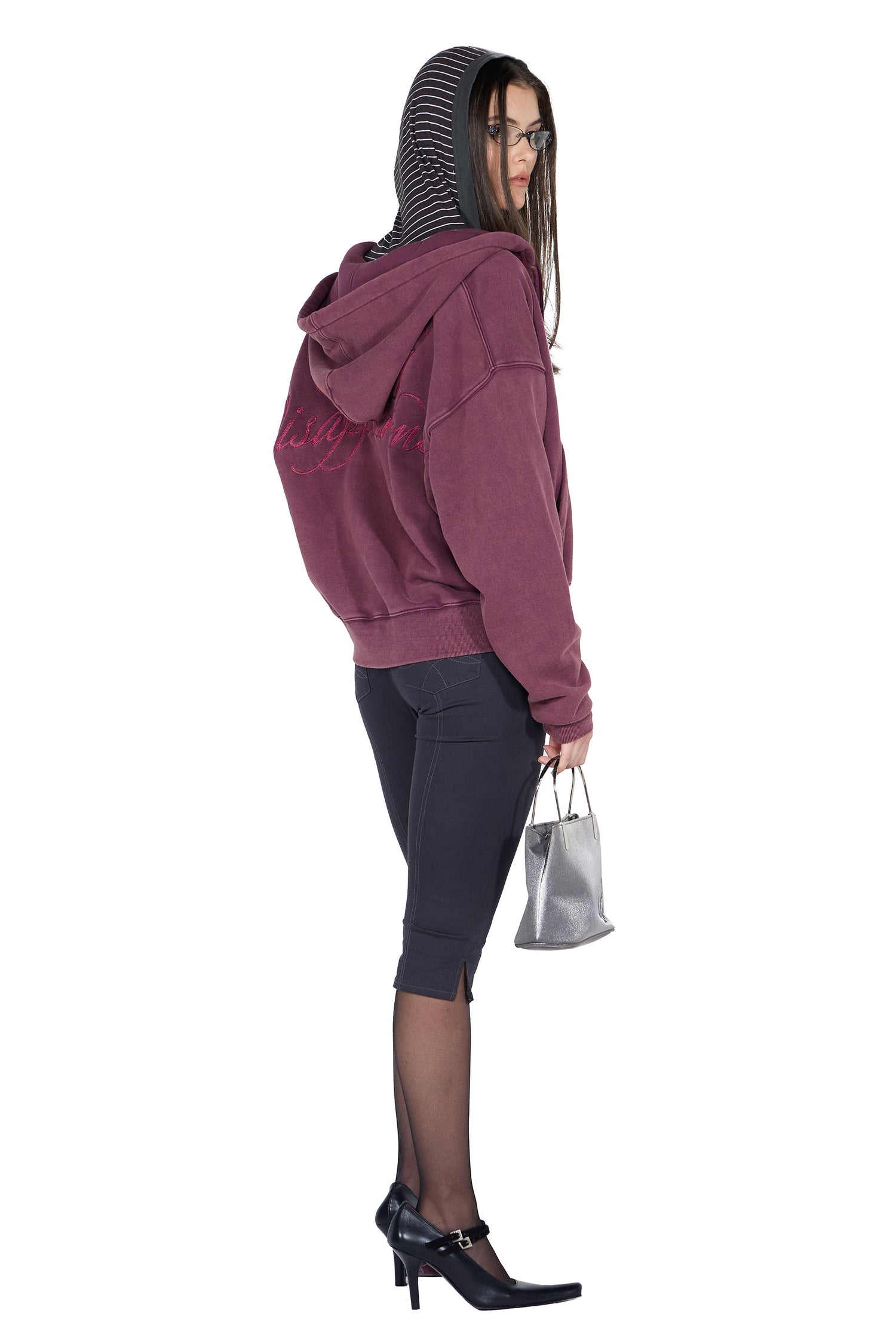 Bad Seed Washed Hoodie Zip-Up Deep Purple