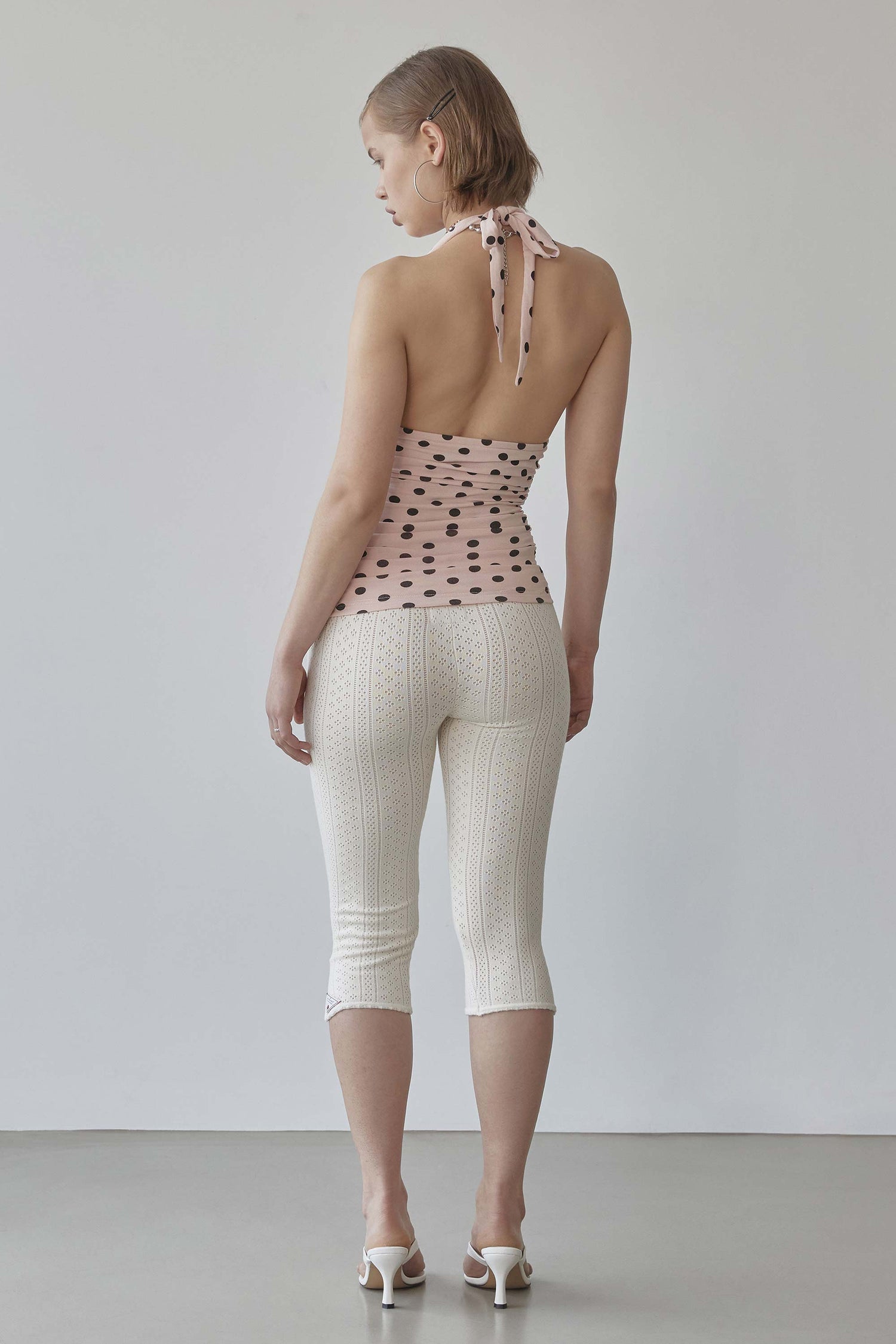 Dot Halter Top Pink