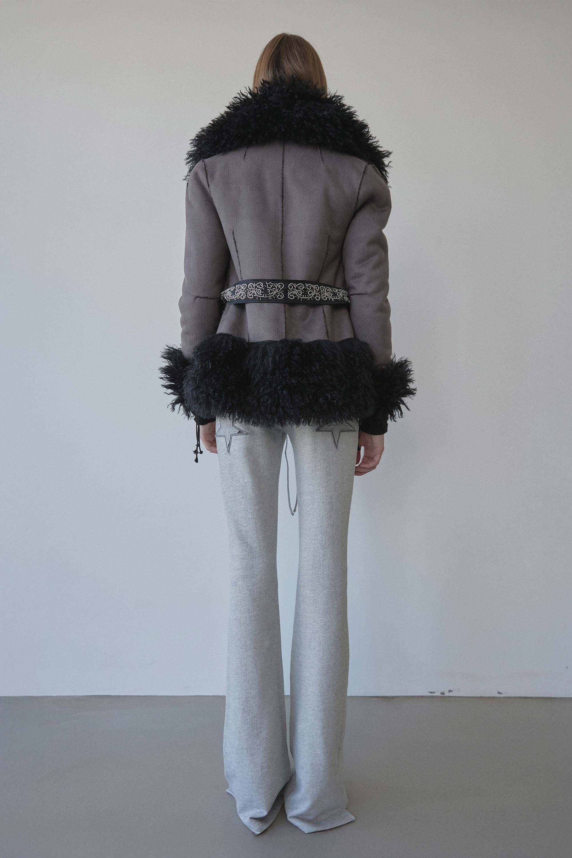 Fakum Robe Beaded Faux Fur Robe Black – Sculptor