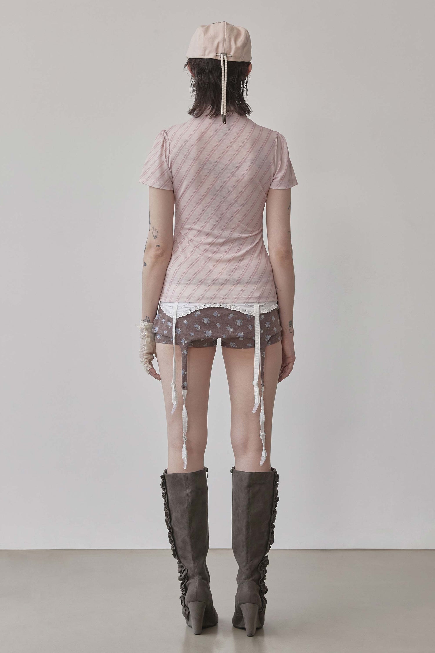 Stripe Jersey Top Pink