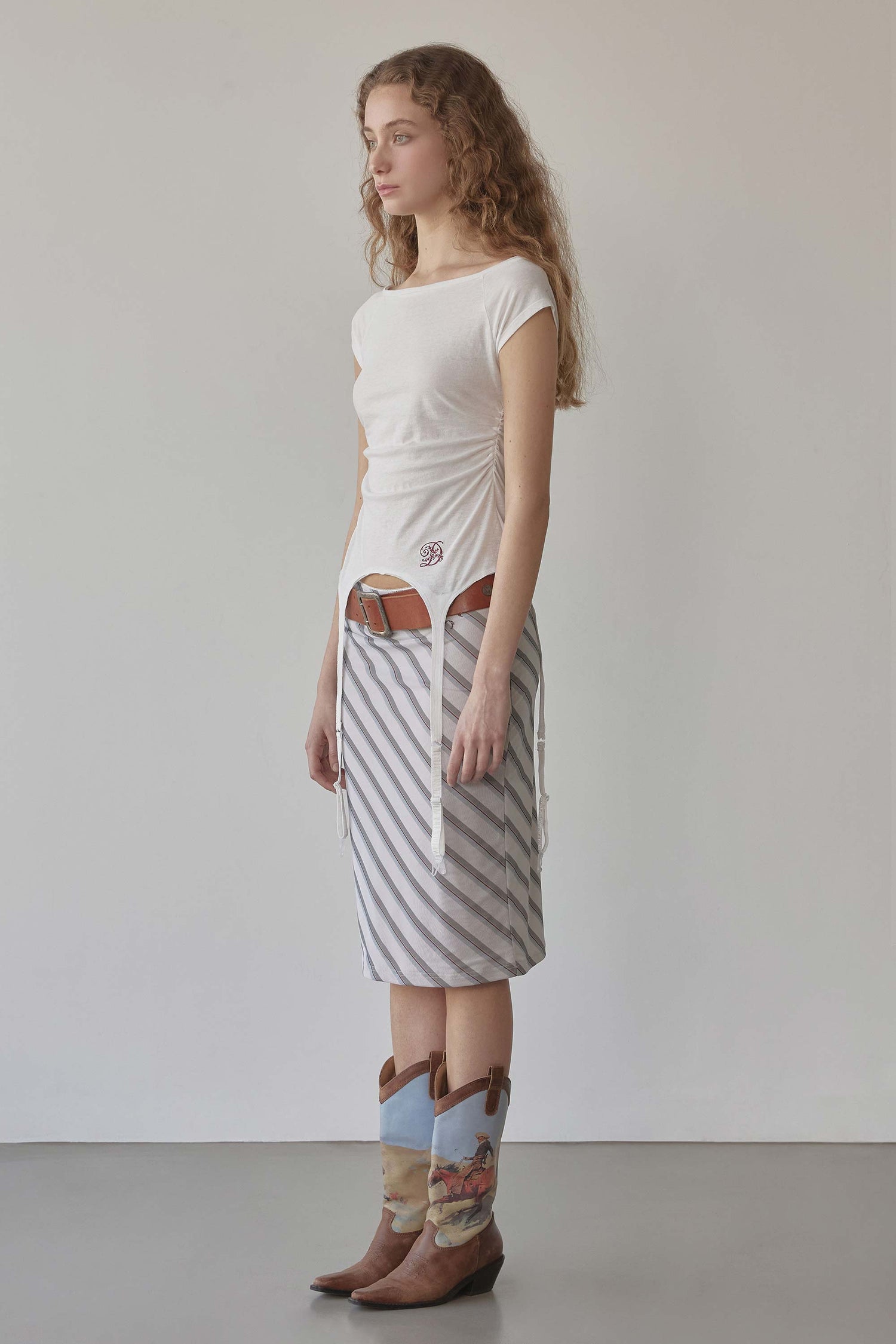 Garter Belt Tee White