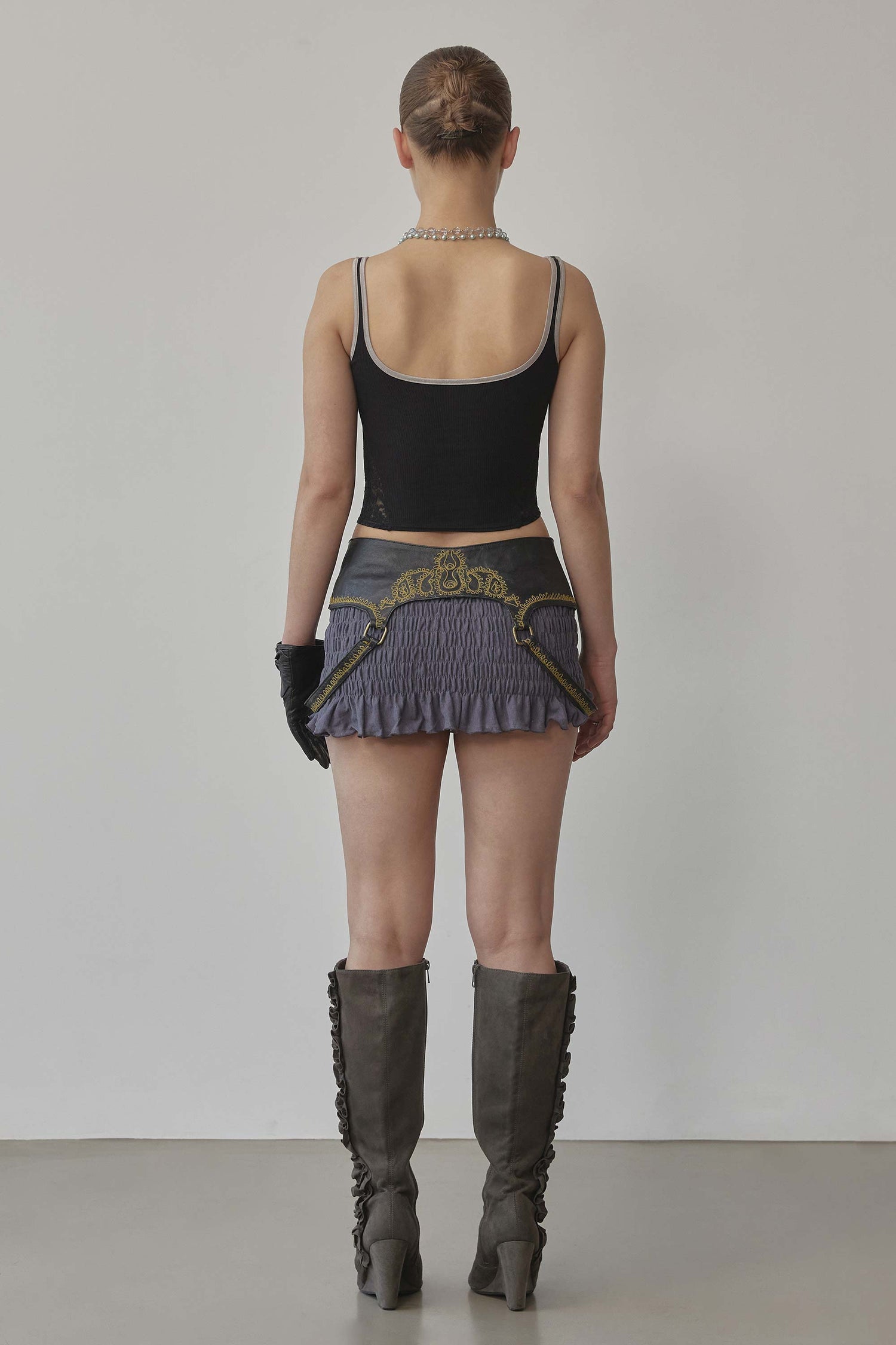 Beaded Maria Top Black