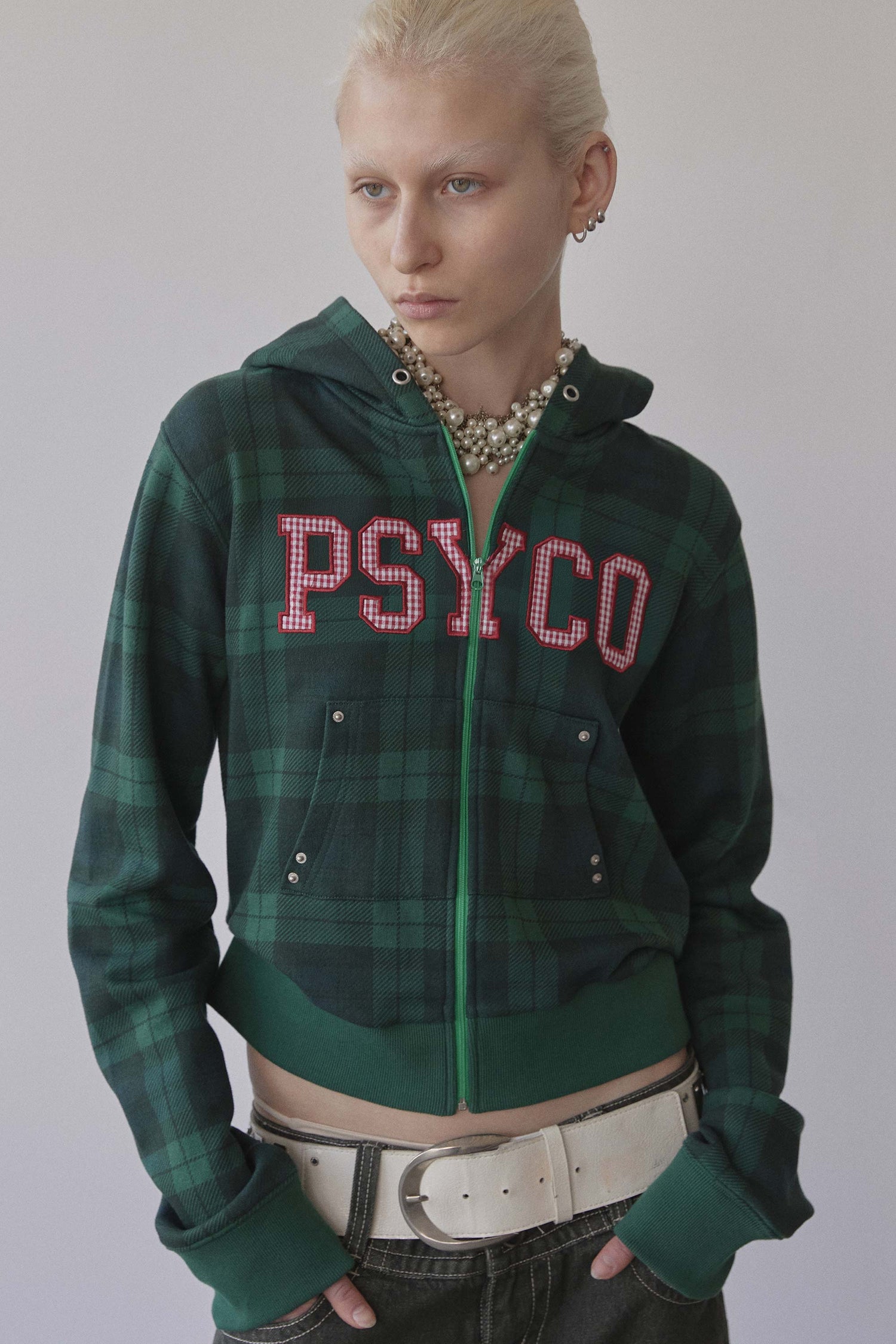 Cottage Zip-Up Hoodie Check