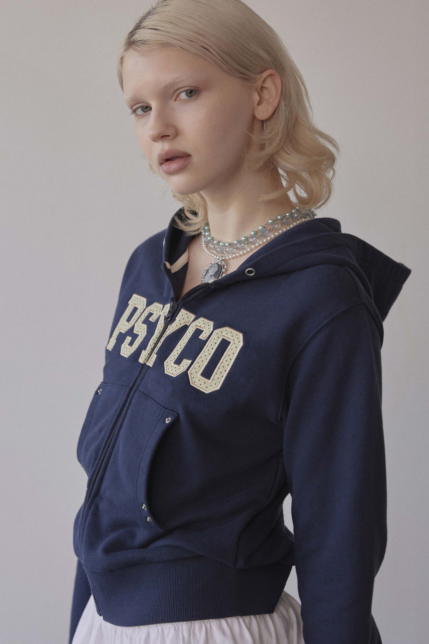 Cottage Zip-Up Hoodie Navy