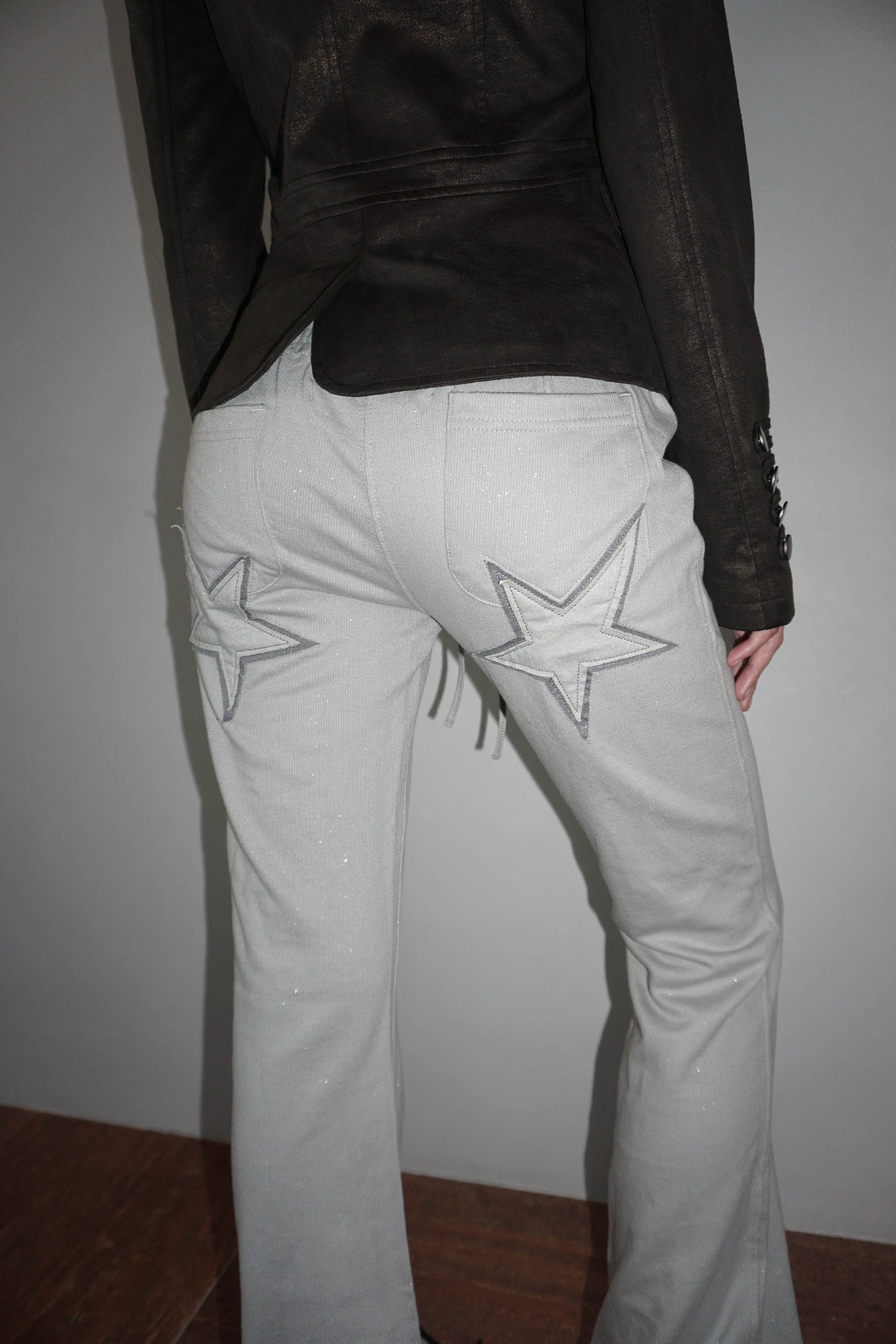 Glitter Boots Cut Sweatpants Sage