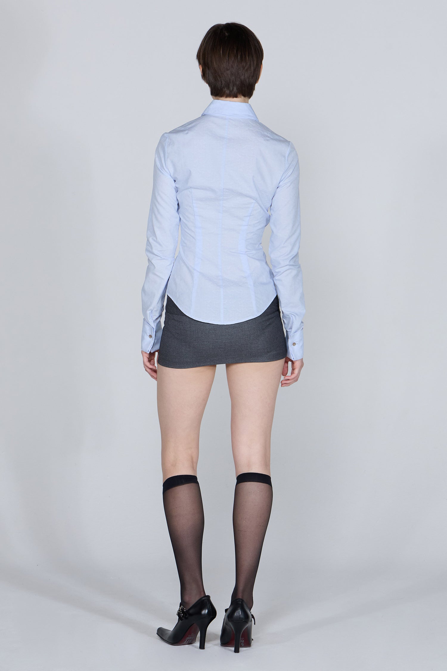 Tie Button Down Shirt Classic Blue