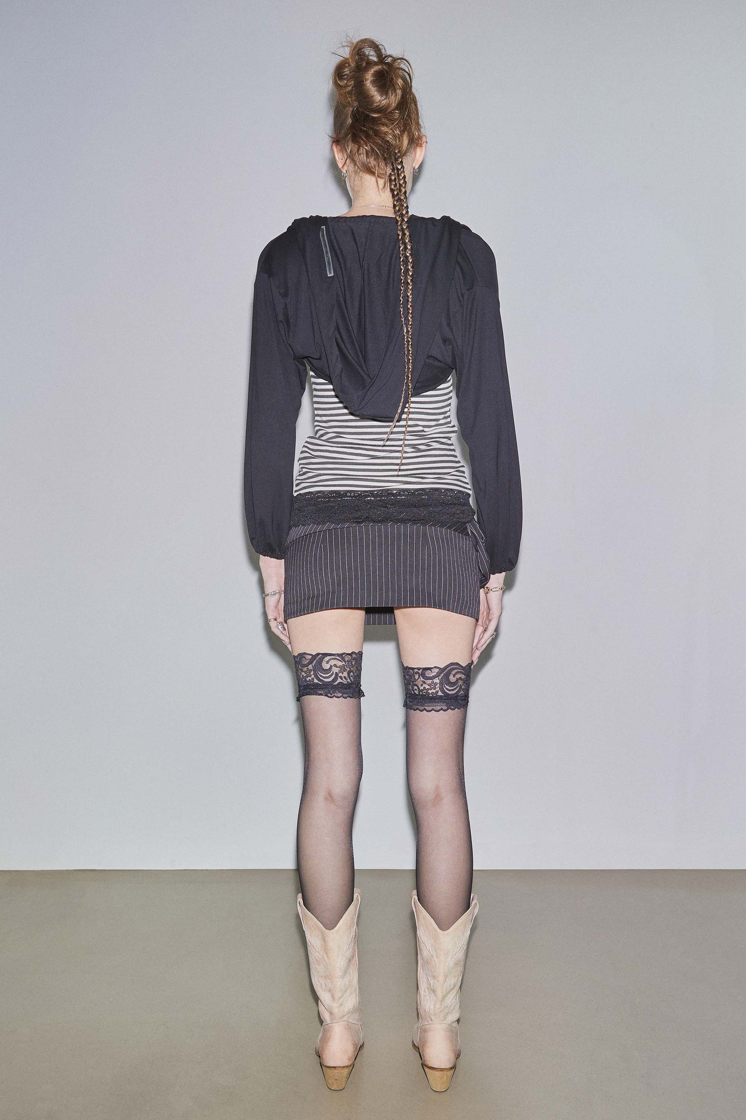 Jersey Priest Hoodie Bolero Black