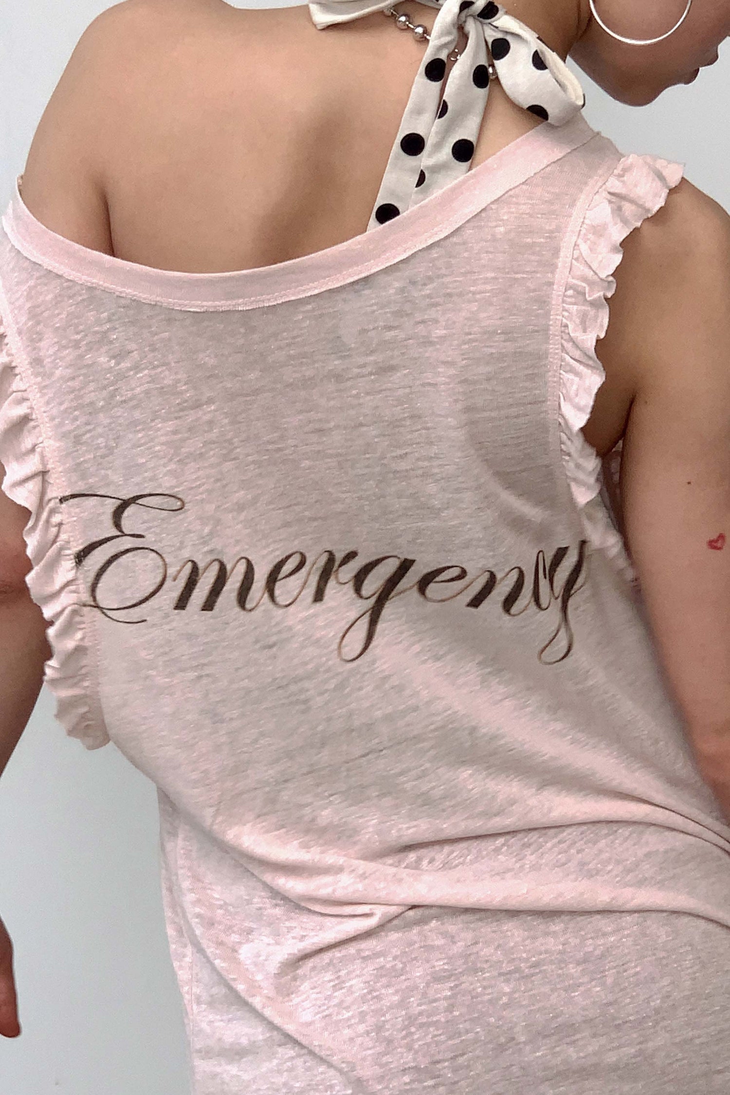 Emergency Muscle Tank Top Pale Pink