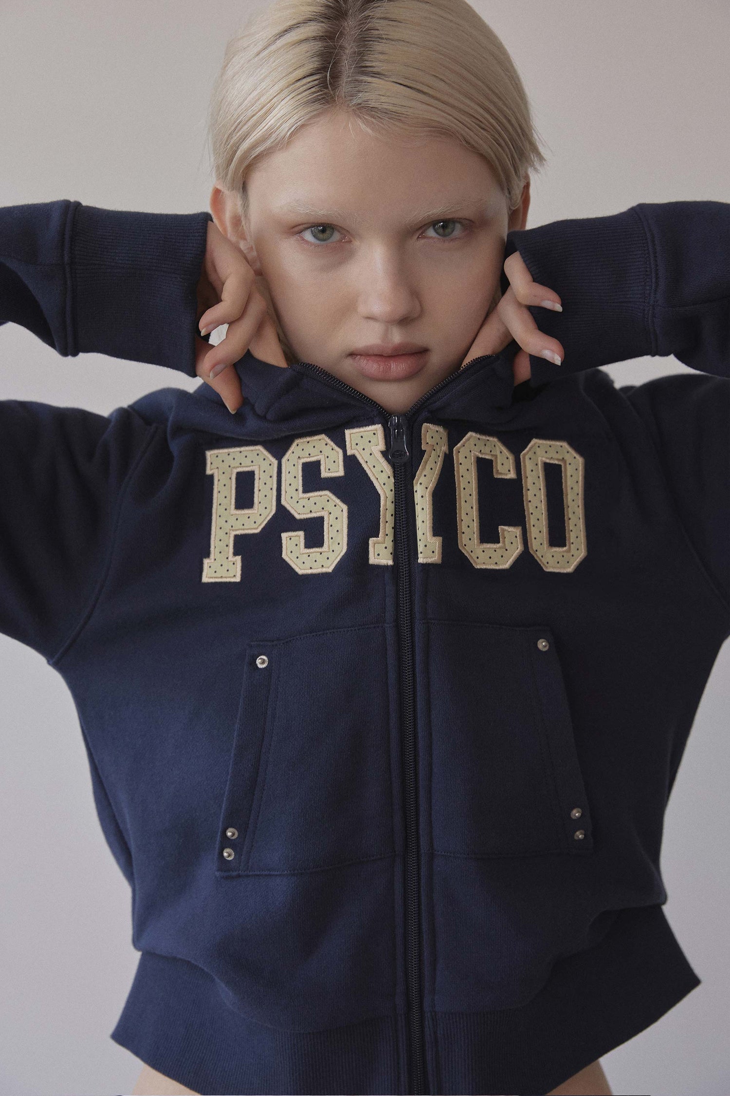 Cottage Zip-Up Hoodie Navy