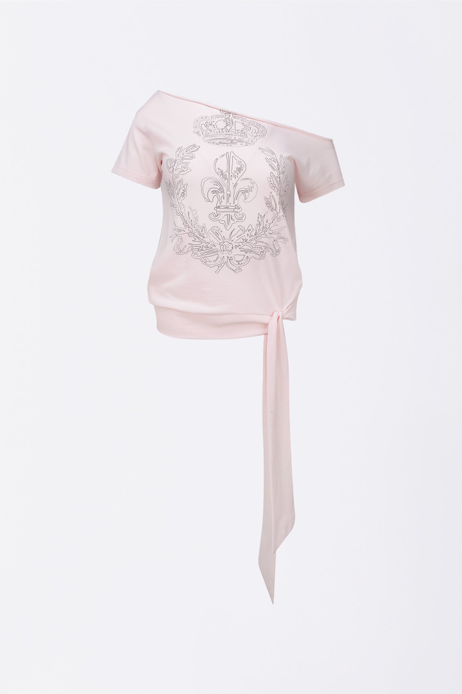 Chateau Shithole Tie Tee Pale Pink