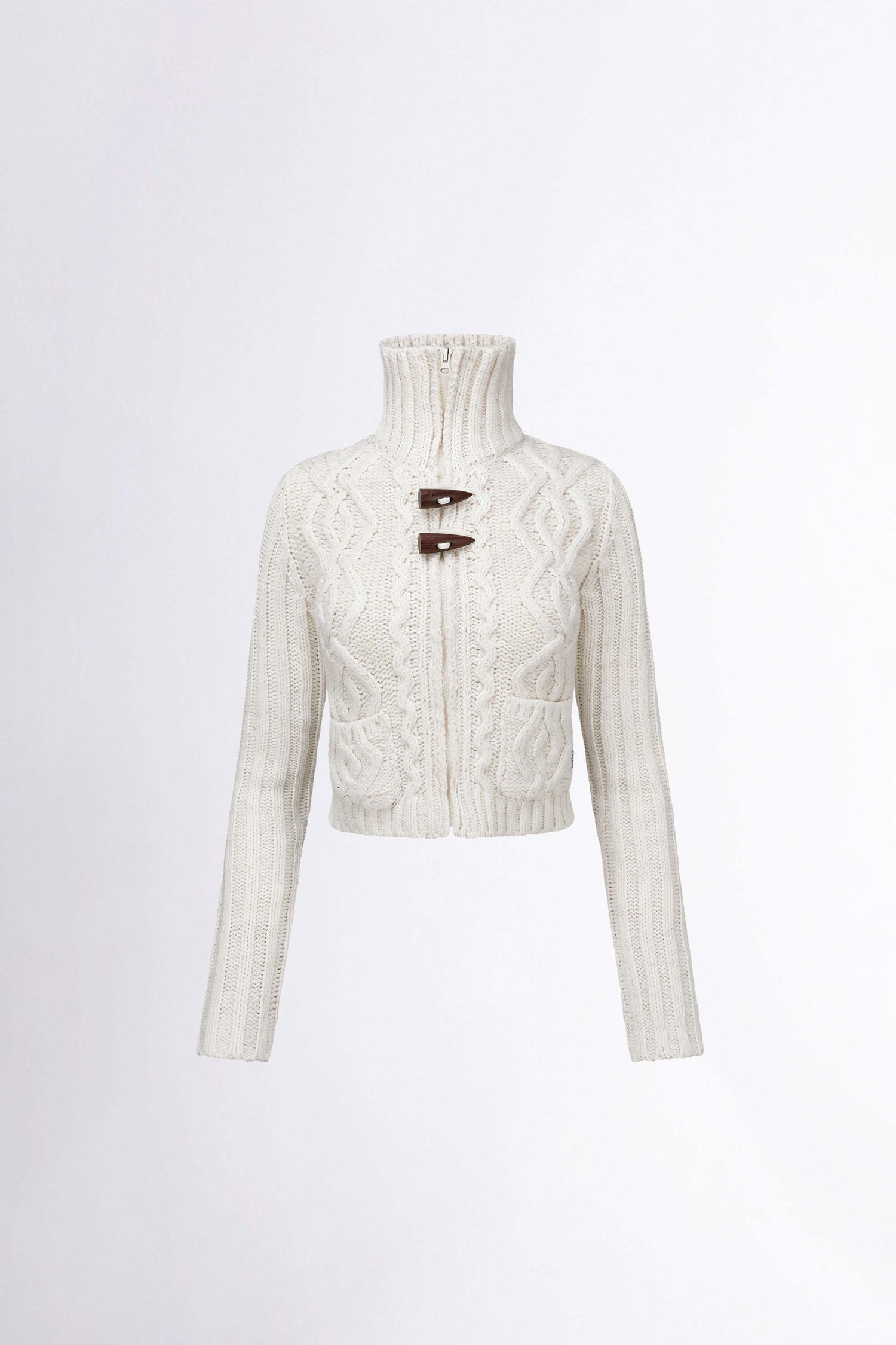 Two Way Cable Cardigan Ivory