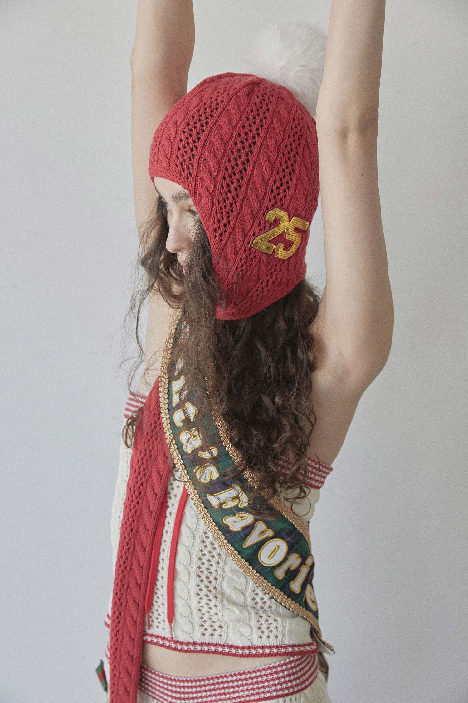 Naughty Girl Santa Beanie Red