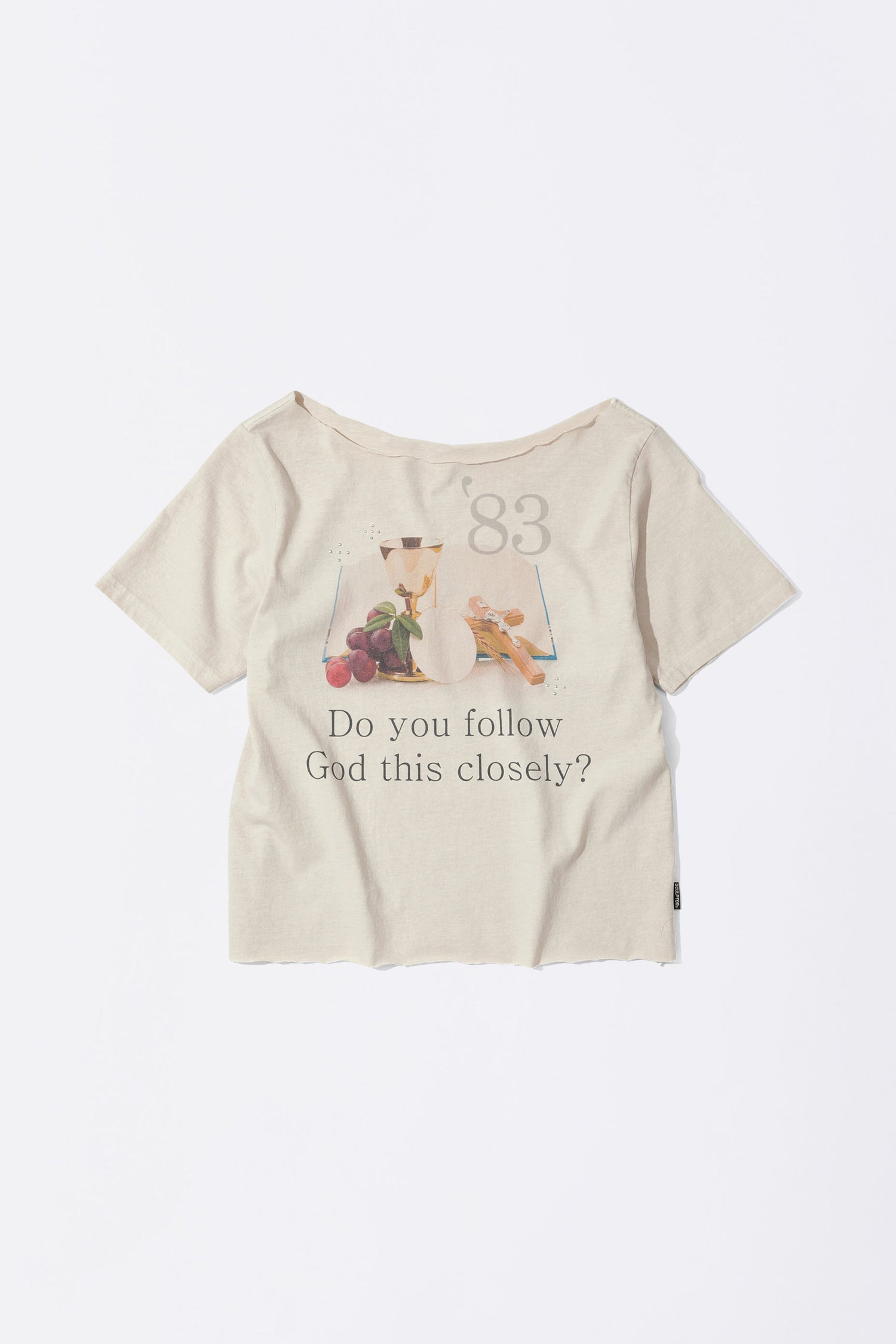 83 Faith Cut Out Tee Dirty White