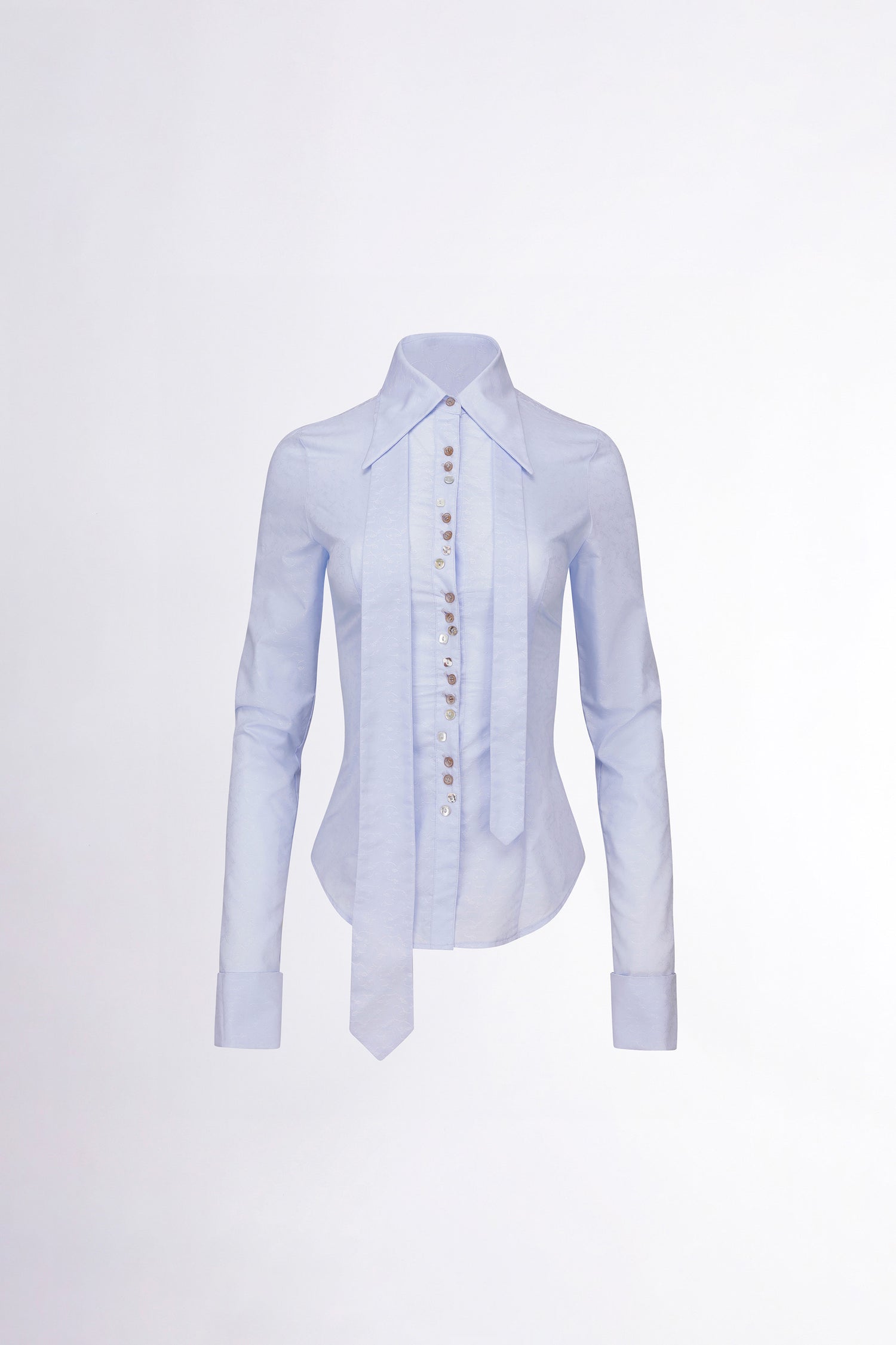 Tie Button Down Shirt Classic Blue