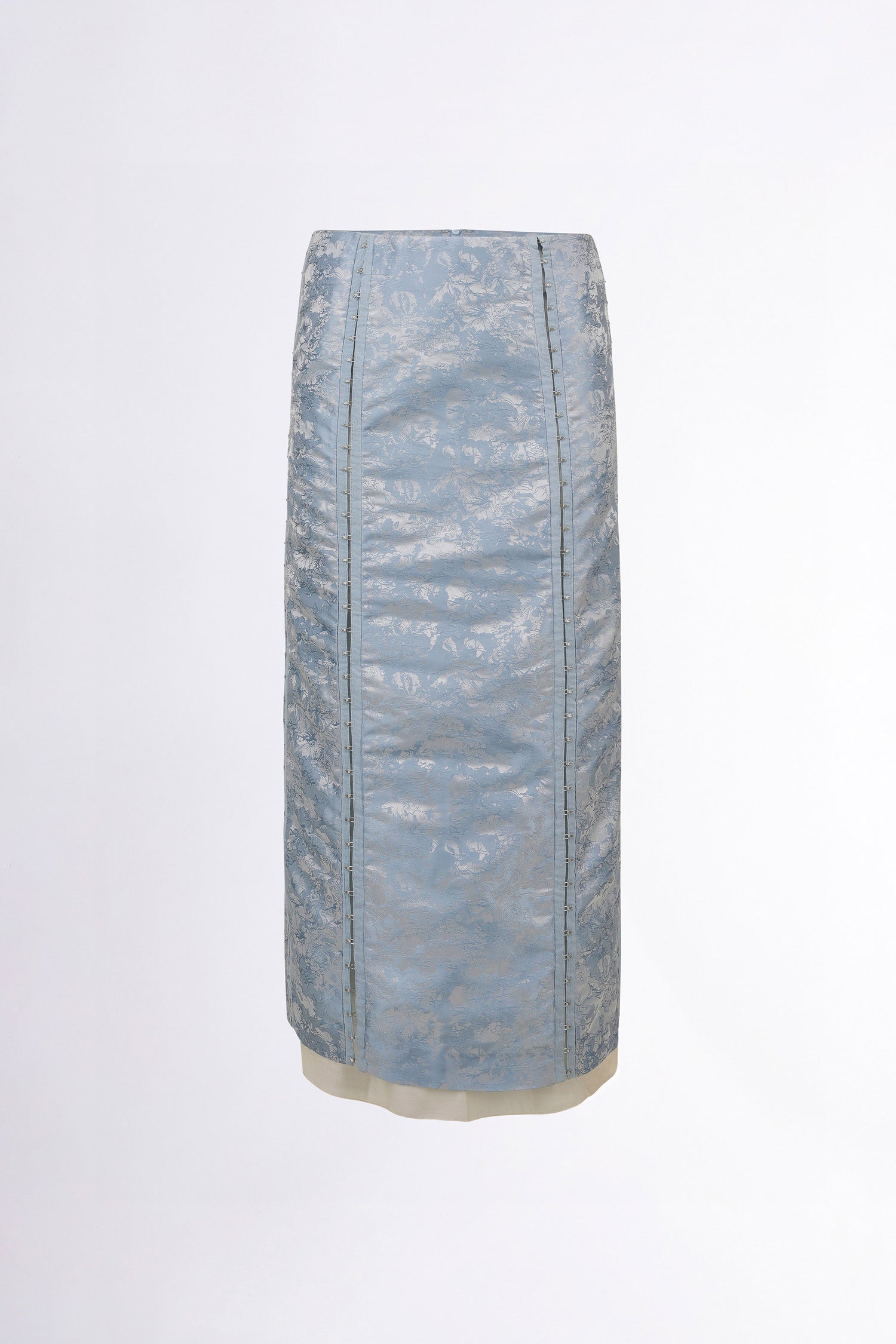 Jacquard Layered Skirt Blue