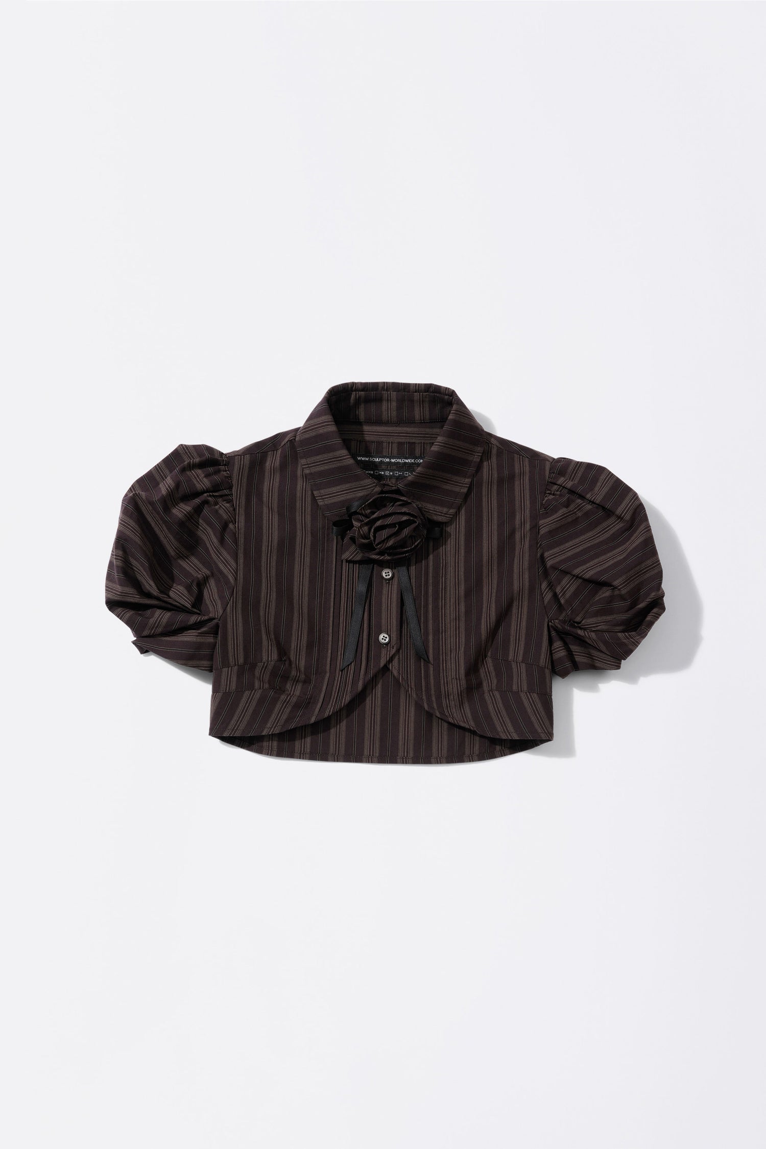 Rosetta Baby Shirt Brown Pinstripe