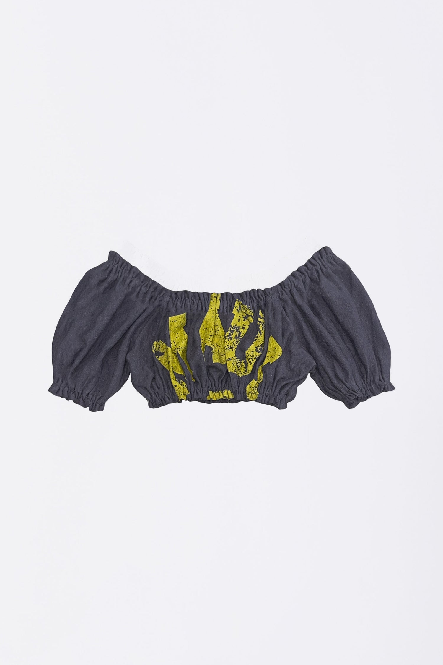 Crinkle Volumer Top Dusty Navy