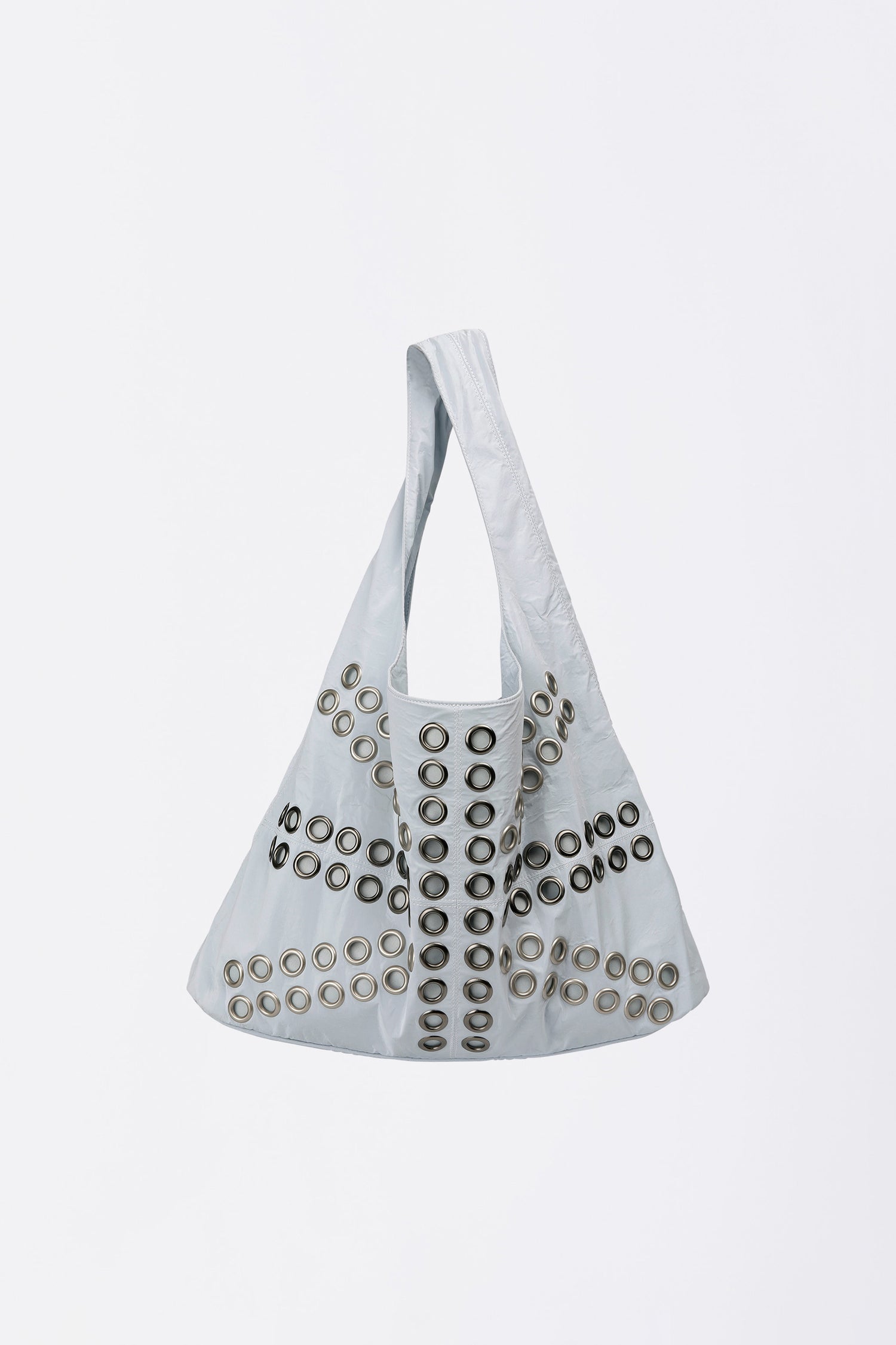 Stud Metallic Hobo Bag Baby Blue