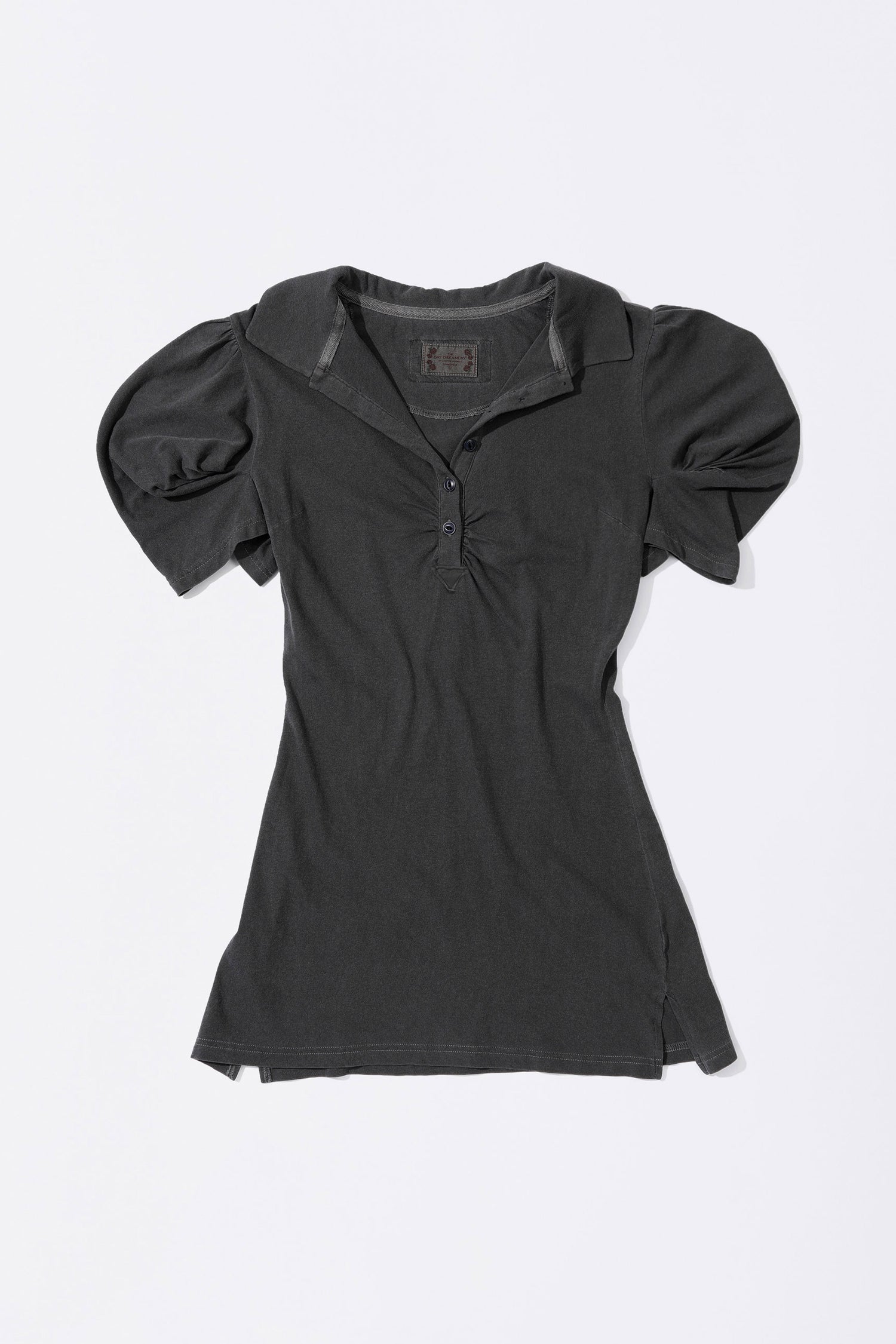 Shirring Tennis Dress Washed Black