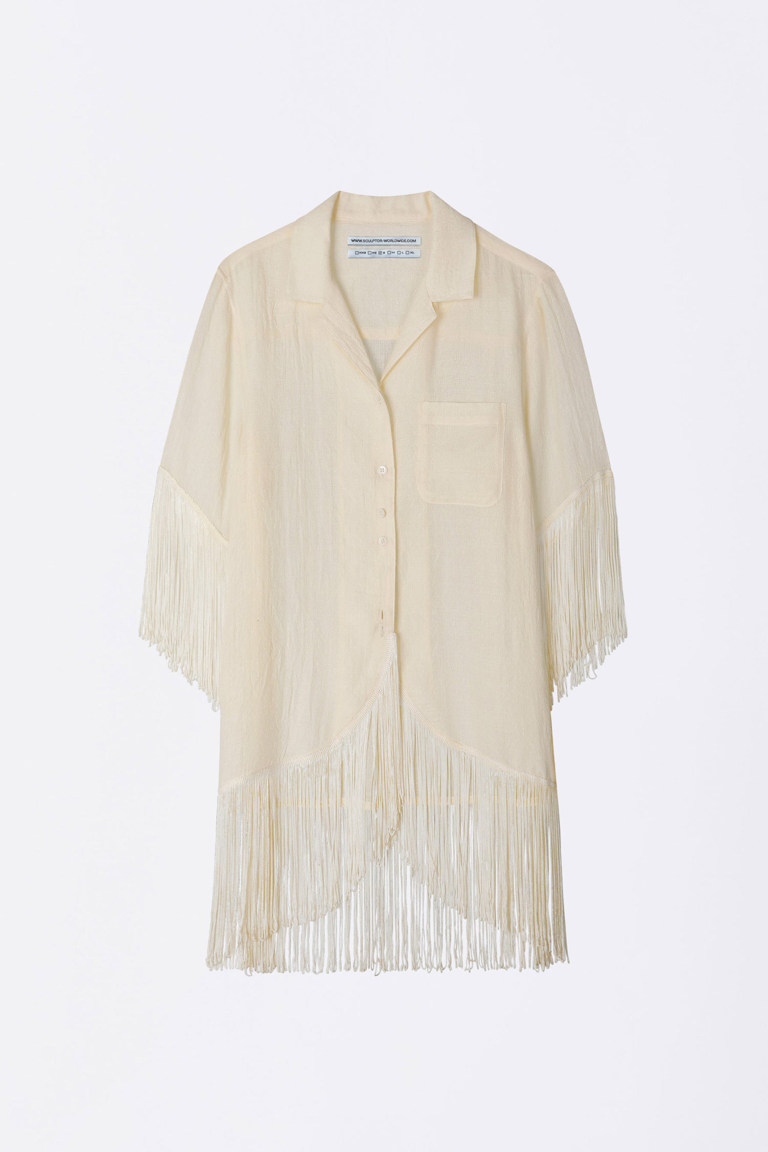 Boho Hawaiian Shirt Cream