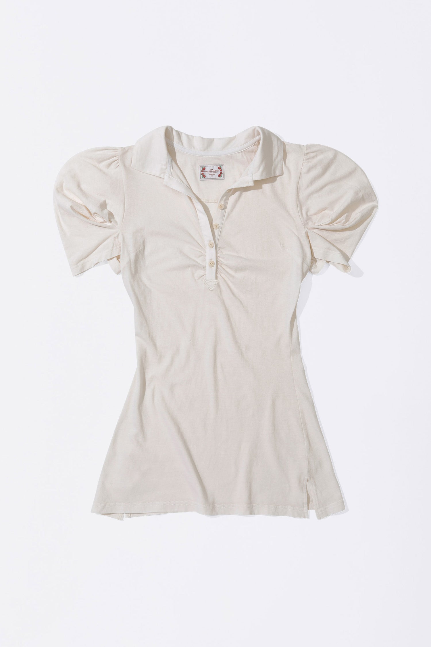 Shirring Tennis Dress Dirty White