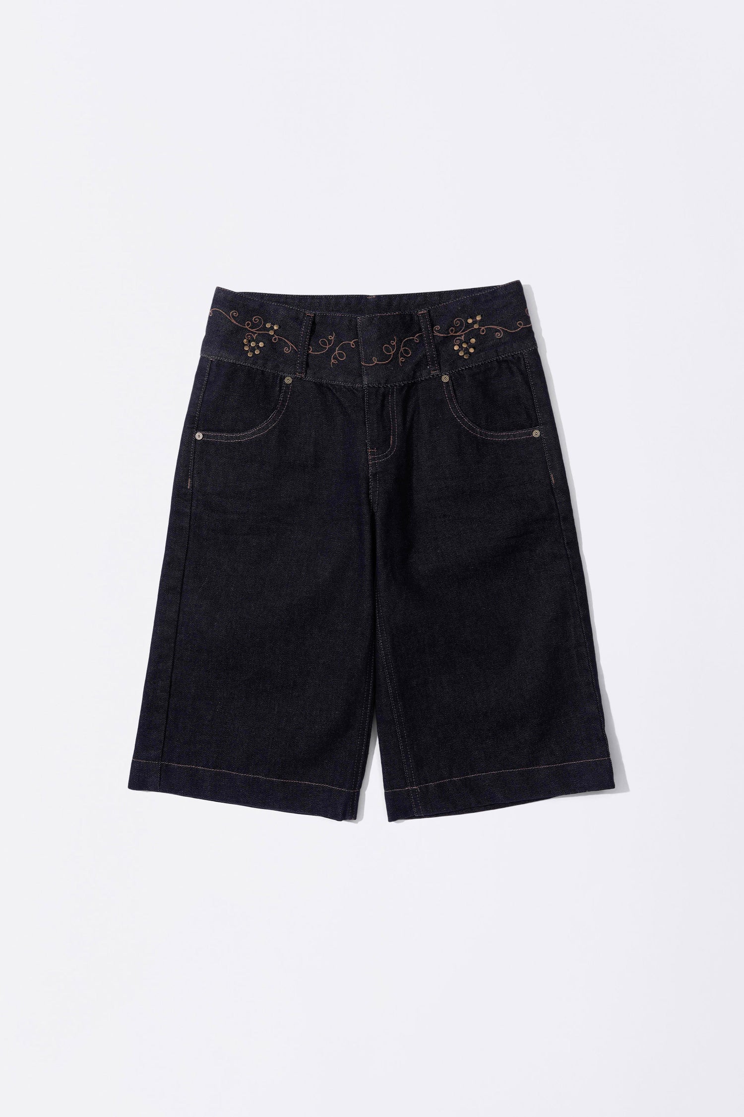 Vine Half Denim Pants Indigo