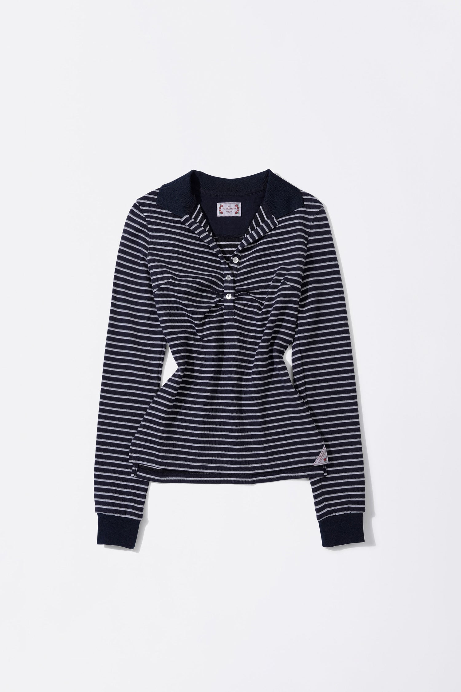 Shirring Tennis Shirt Navy