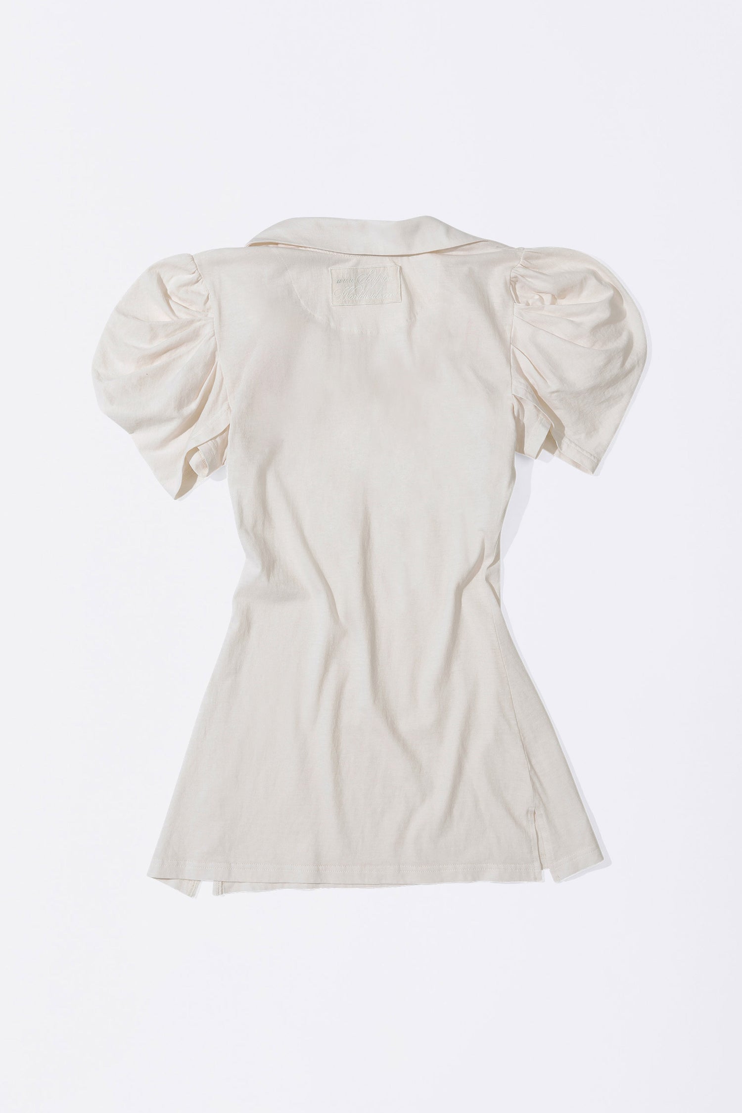 Shirring Tennis Dress Dirty White