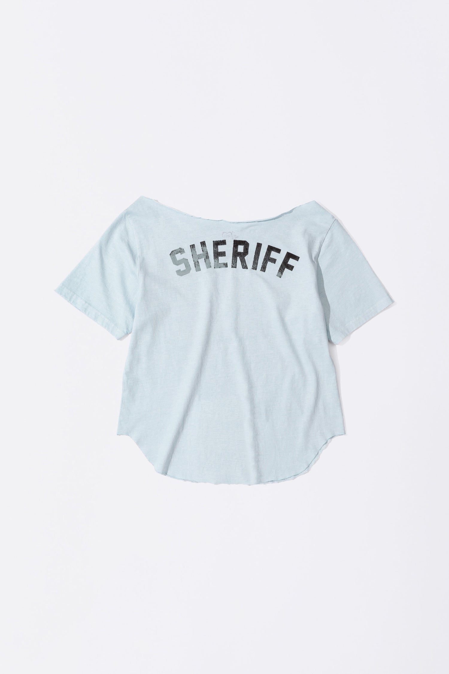 Sheriff Cut Out Tee Misty Blue