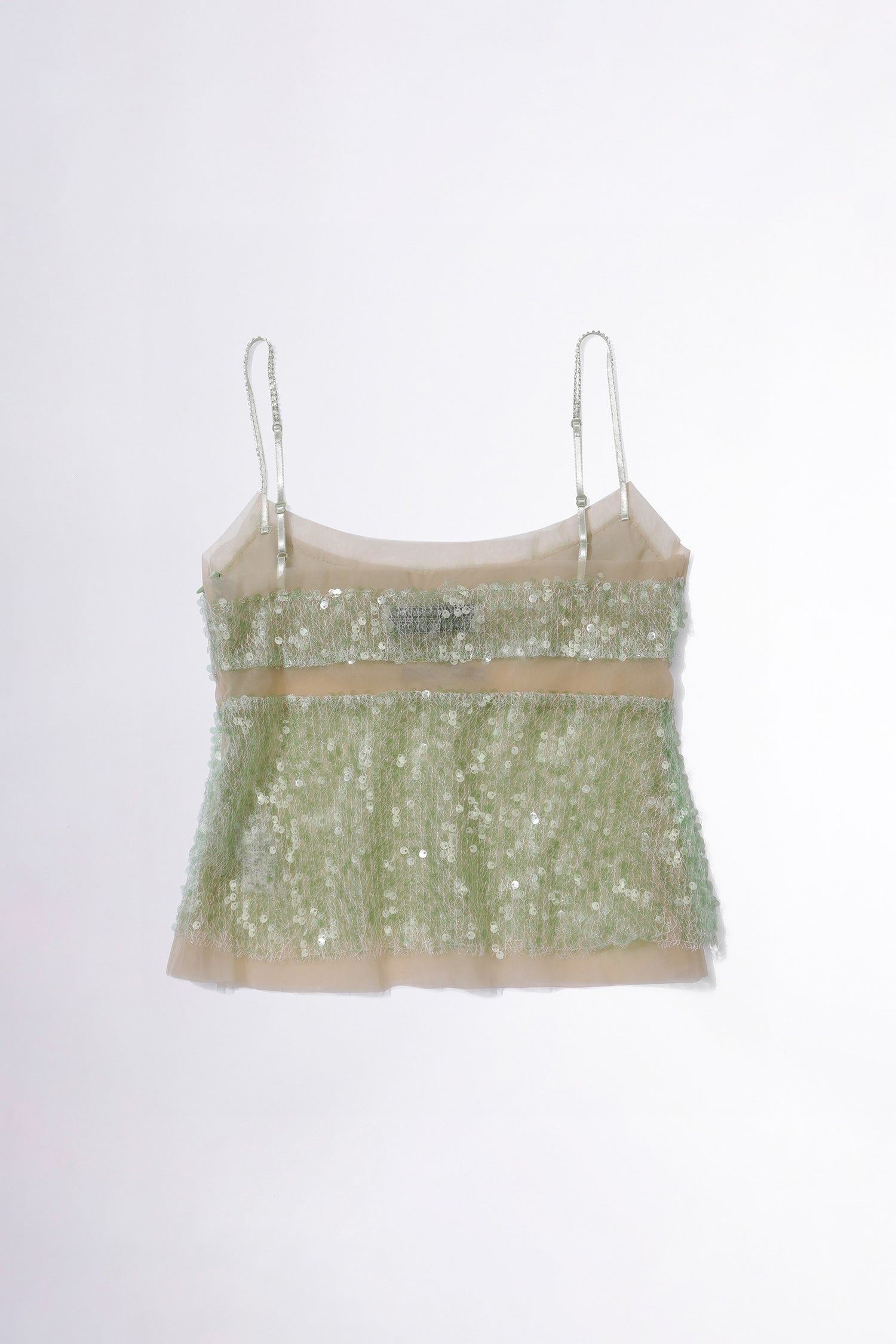 Sequin Layered Camisole Green