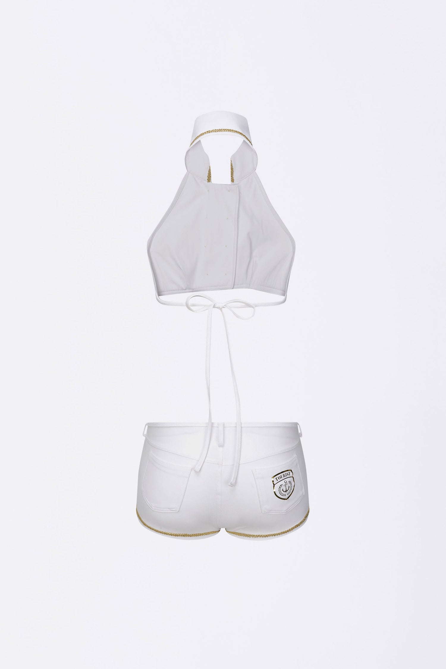 Navy Bikini White