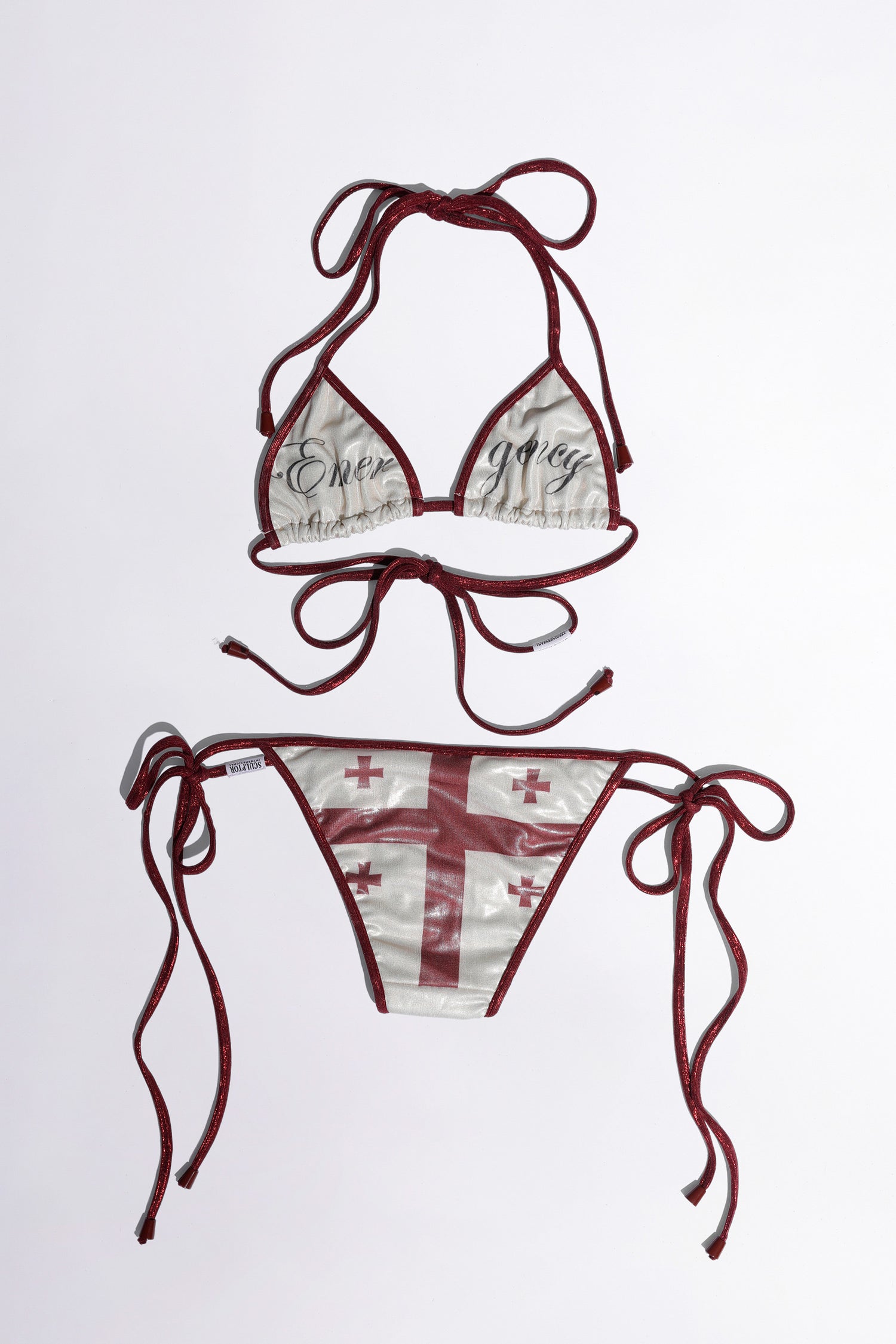 Patrol Reversible Bikini Top Cream/Melange Gray