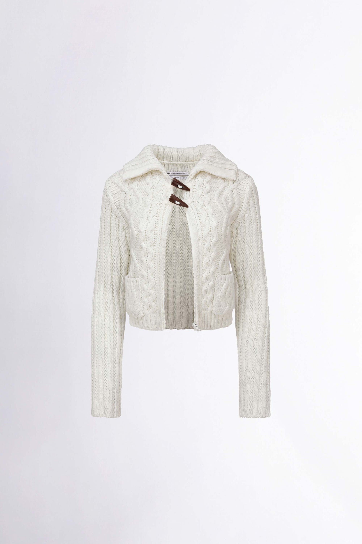 Two Way Cable Cardigan Ivory