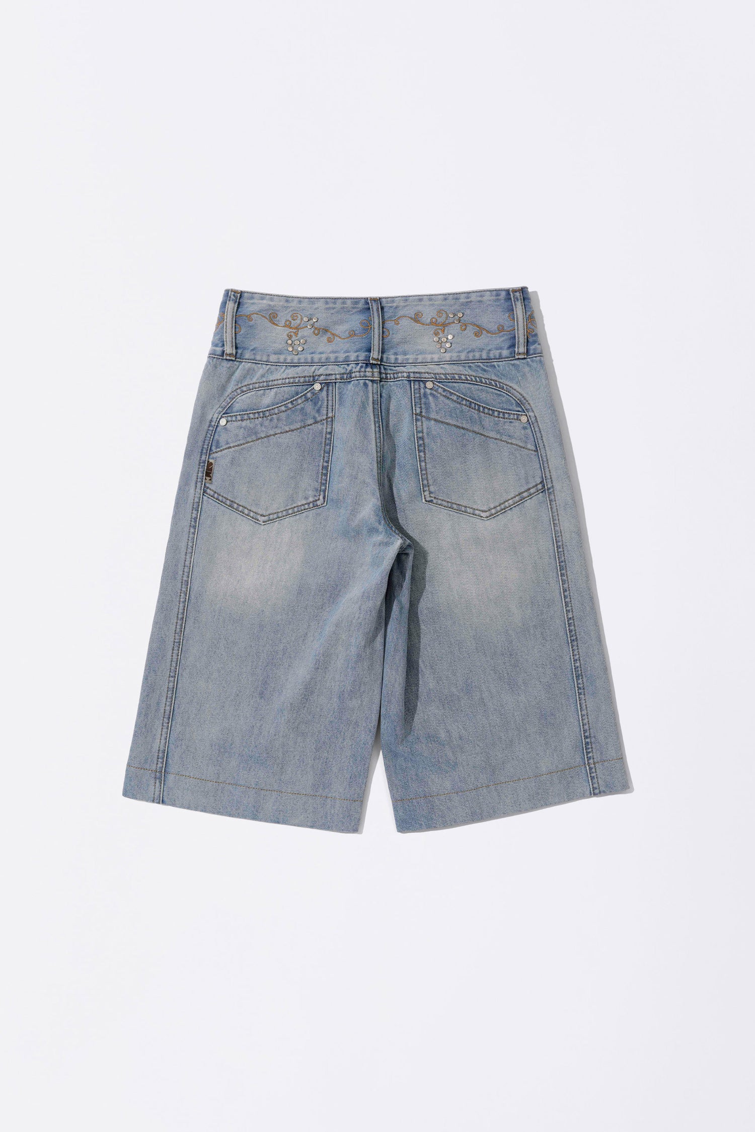 Vine Half Denim Pants Ice Blue
