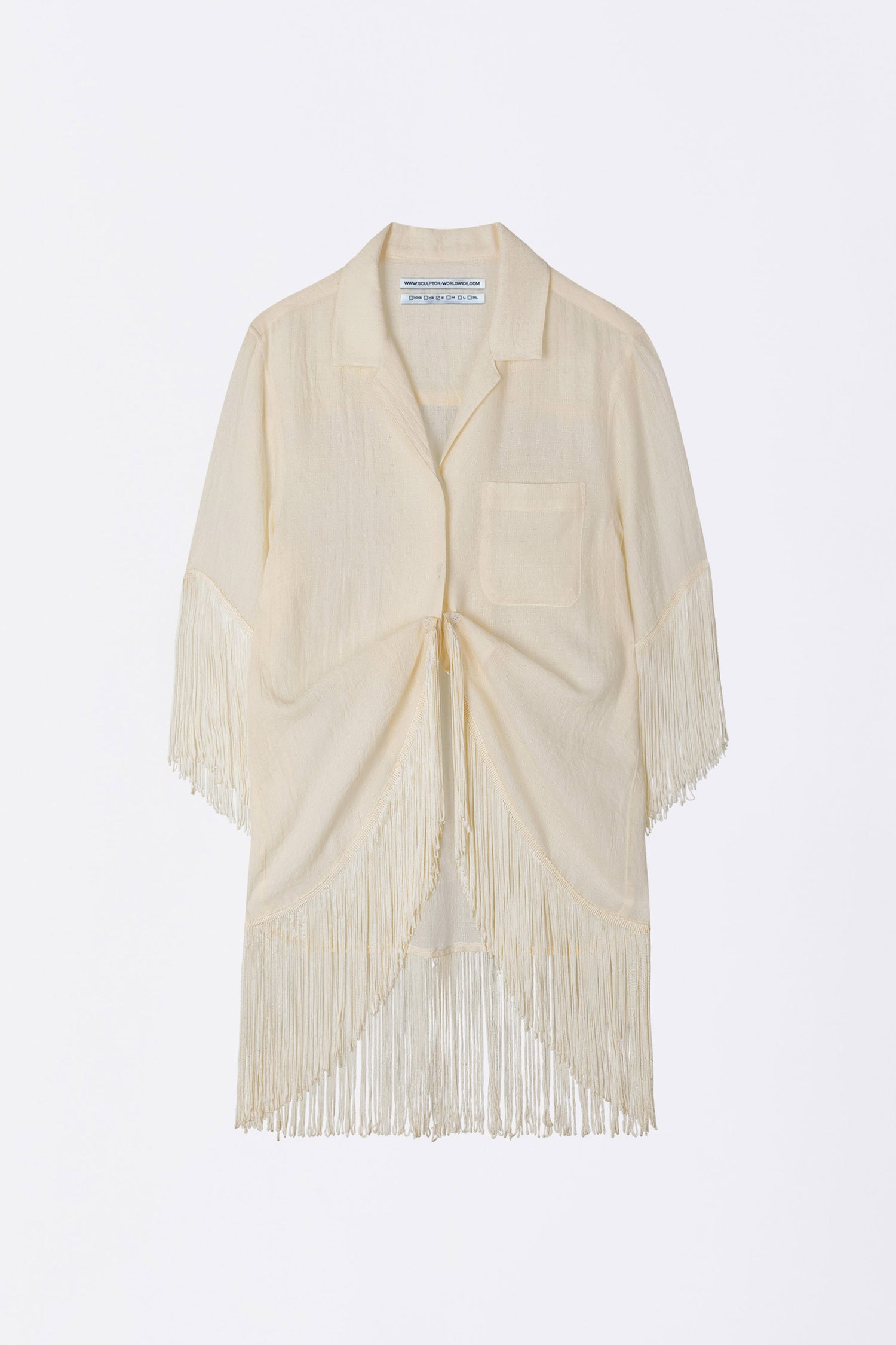 Boho Hawaiian Shirt Cream