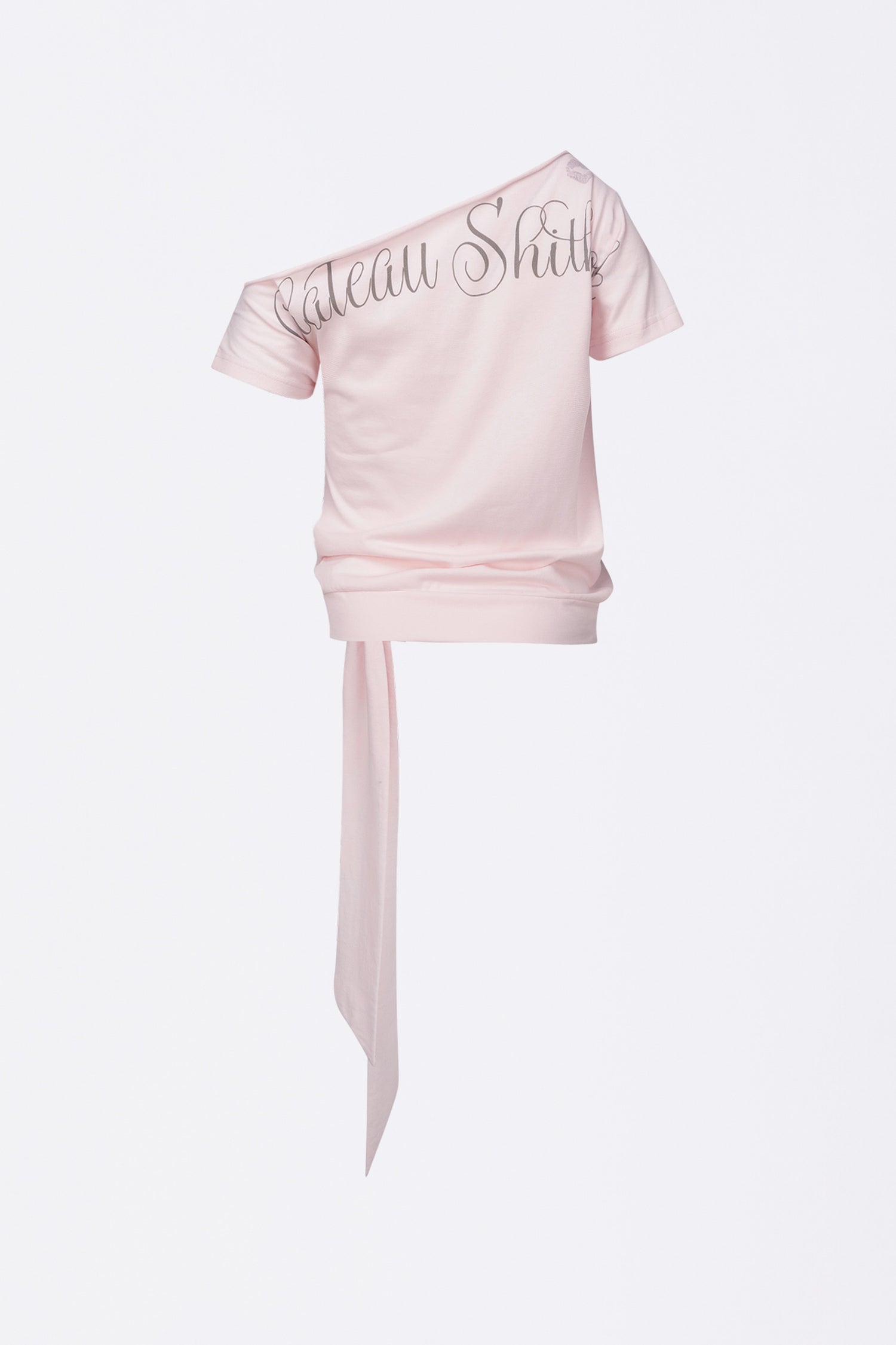 Chateau Shithole Tie Tee Pale Pink