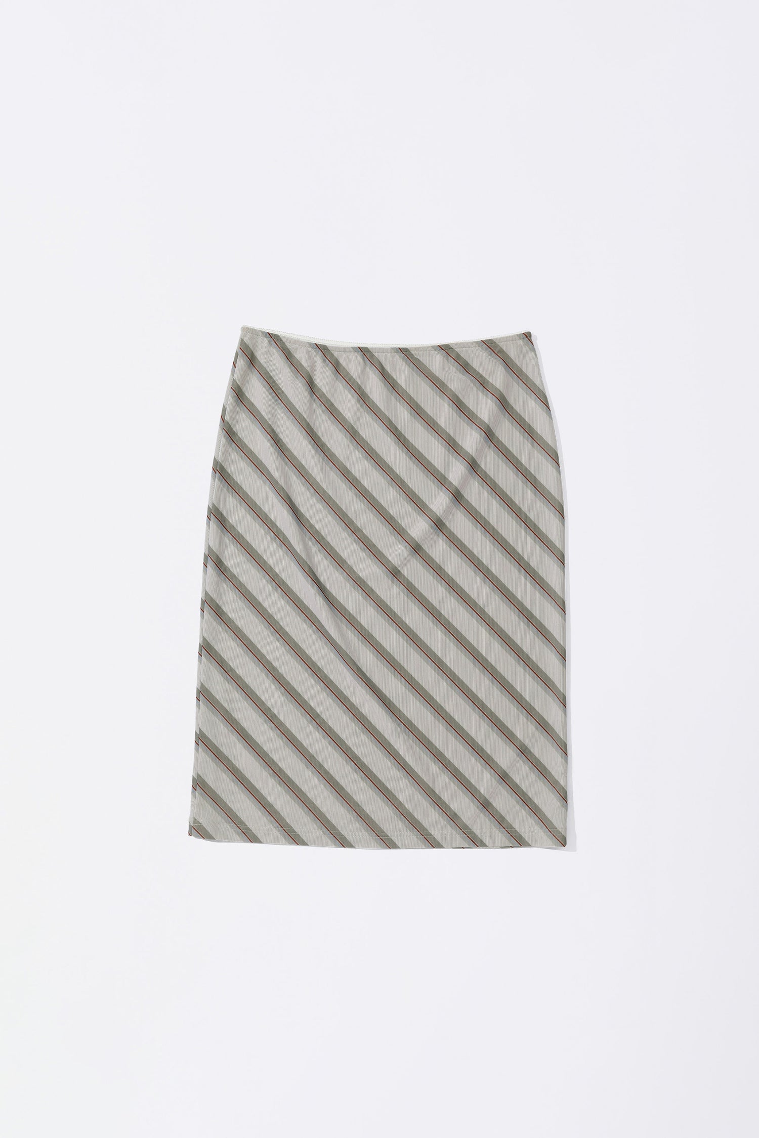 Mesh Stripe Midi Skirt Butter