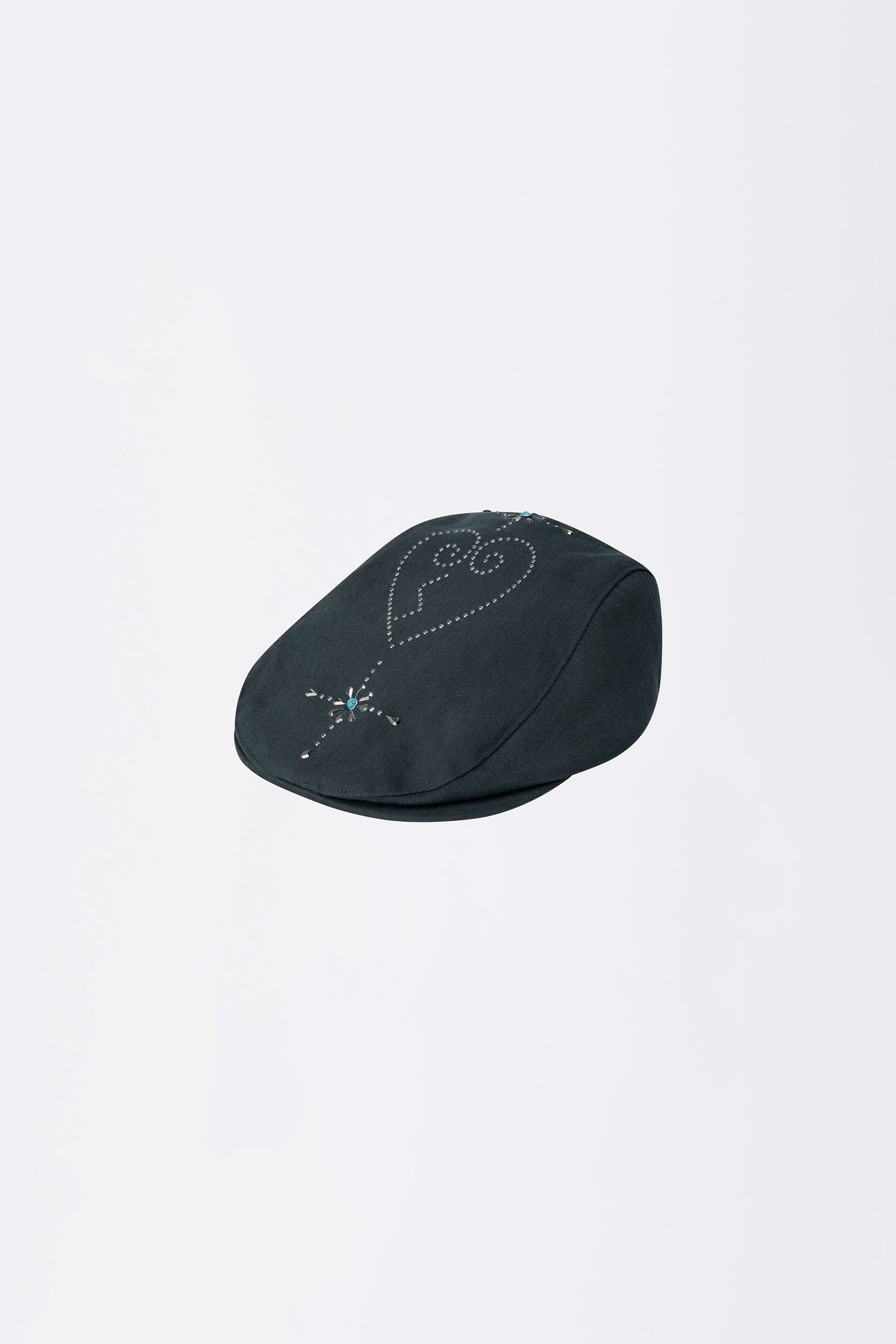 Boho Stud Hunting Cap Charcoal