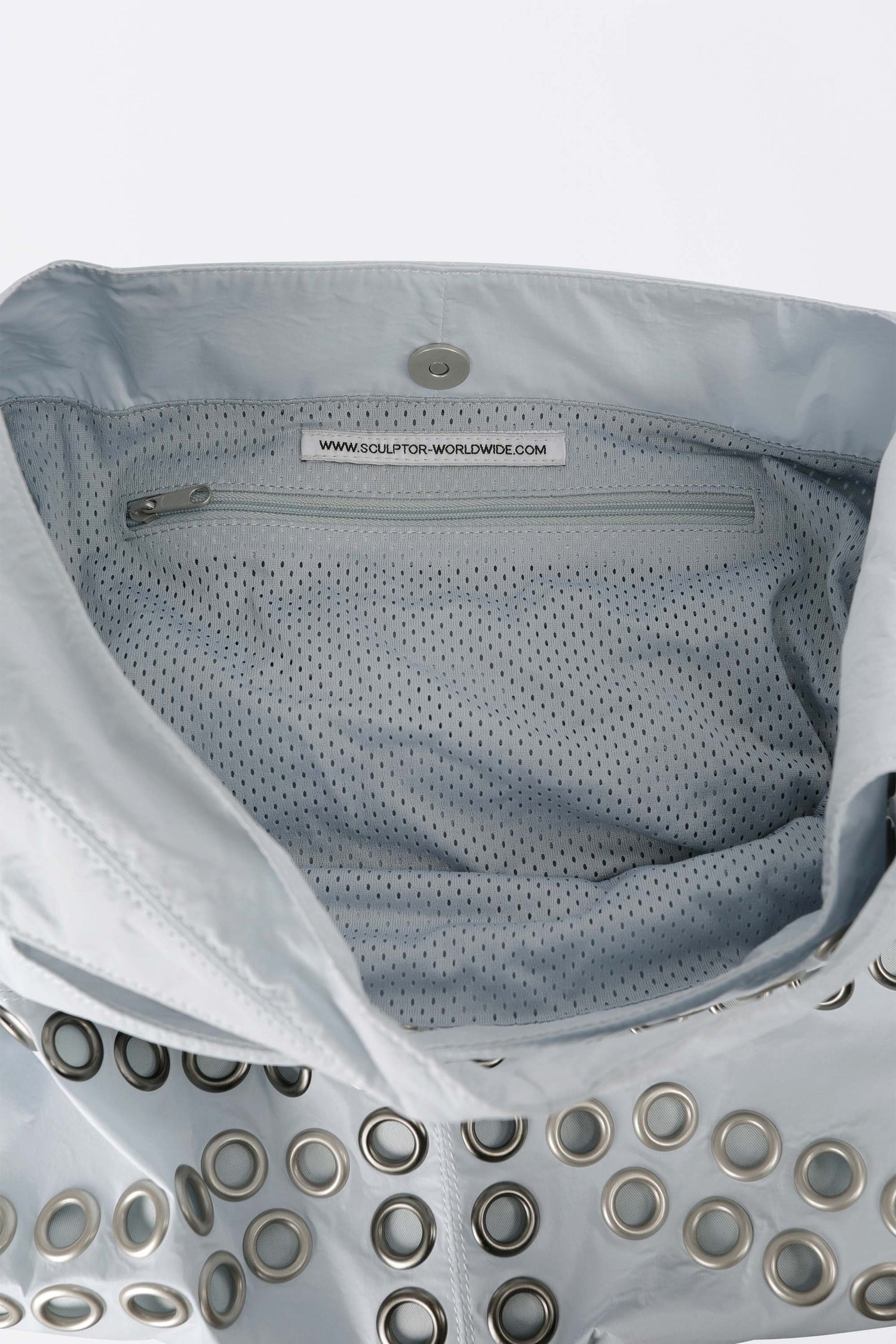 Stud Metallic Hobo Bag Baby Blue