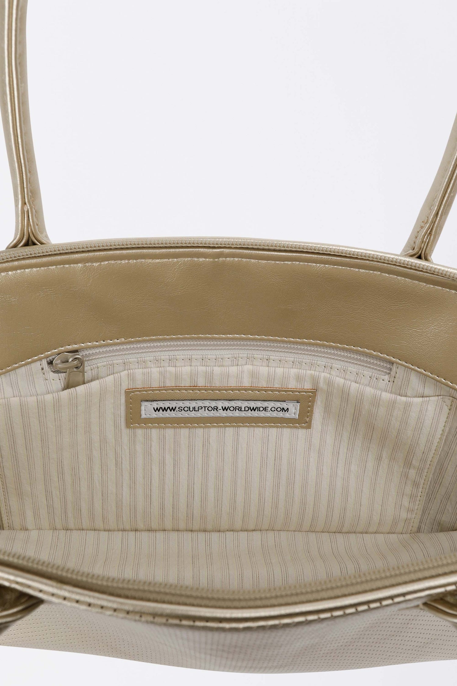 Flower Bowling Bag Metallic Gold