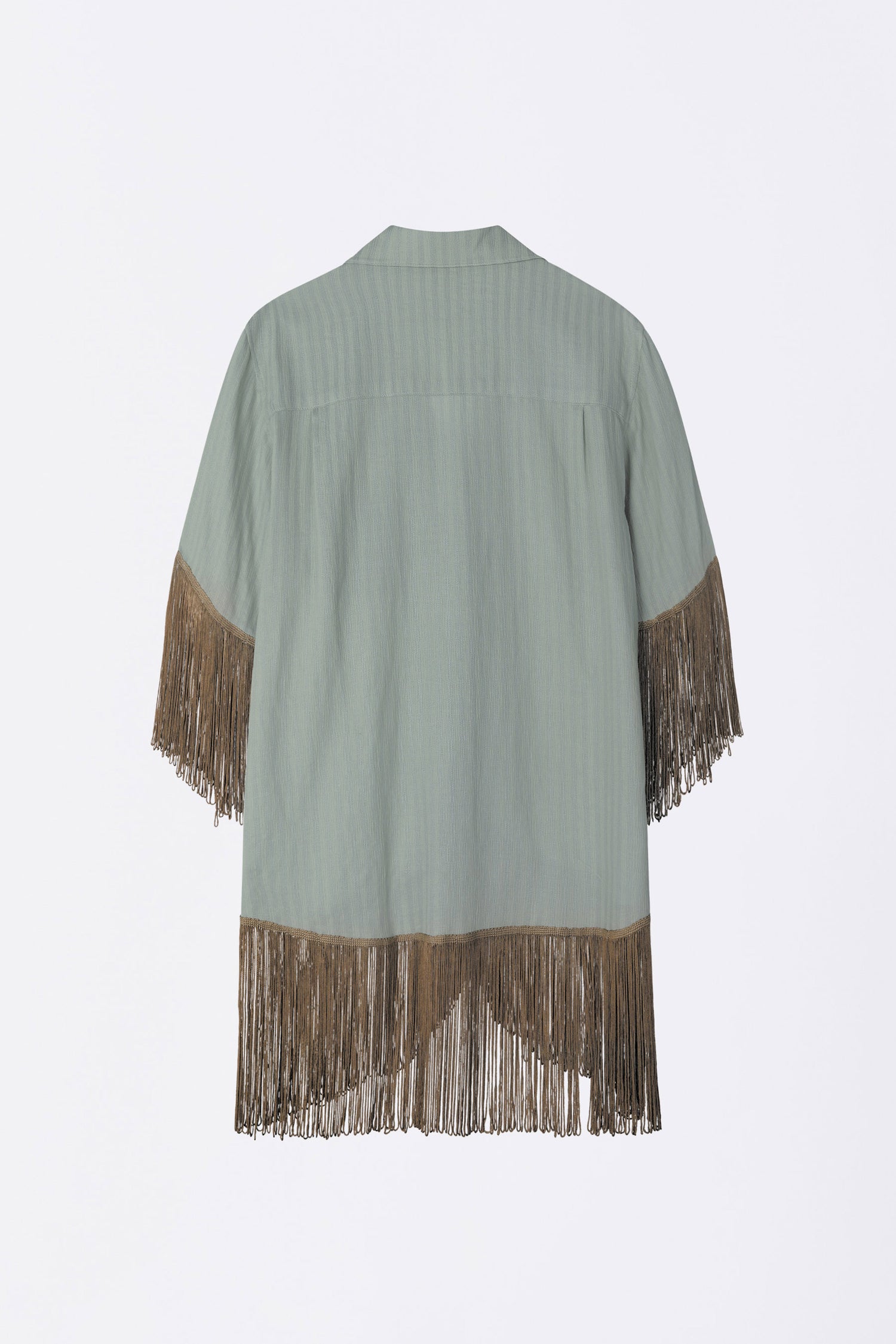 Boho Hawaiian Shirt Misty Stripe