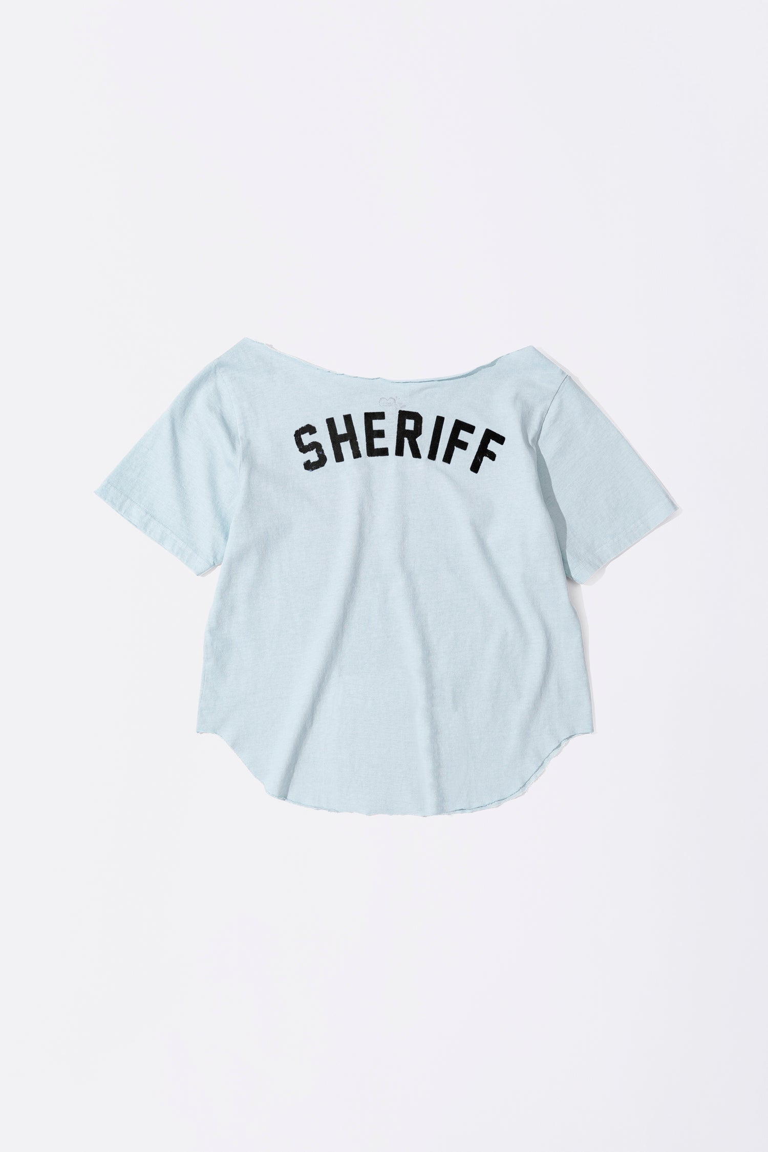 Sheriff Cut Out Tee Misty Blue