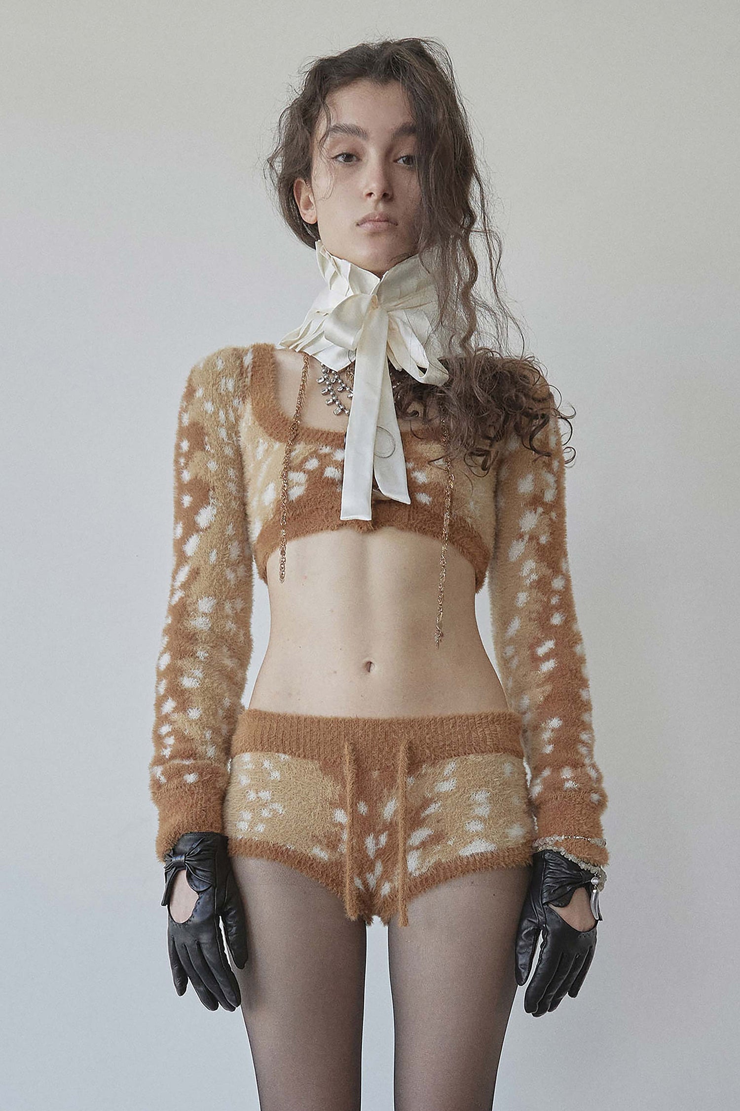 Rudolph Fur Shorts Brown