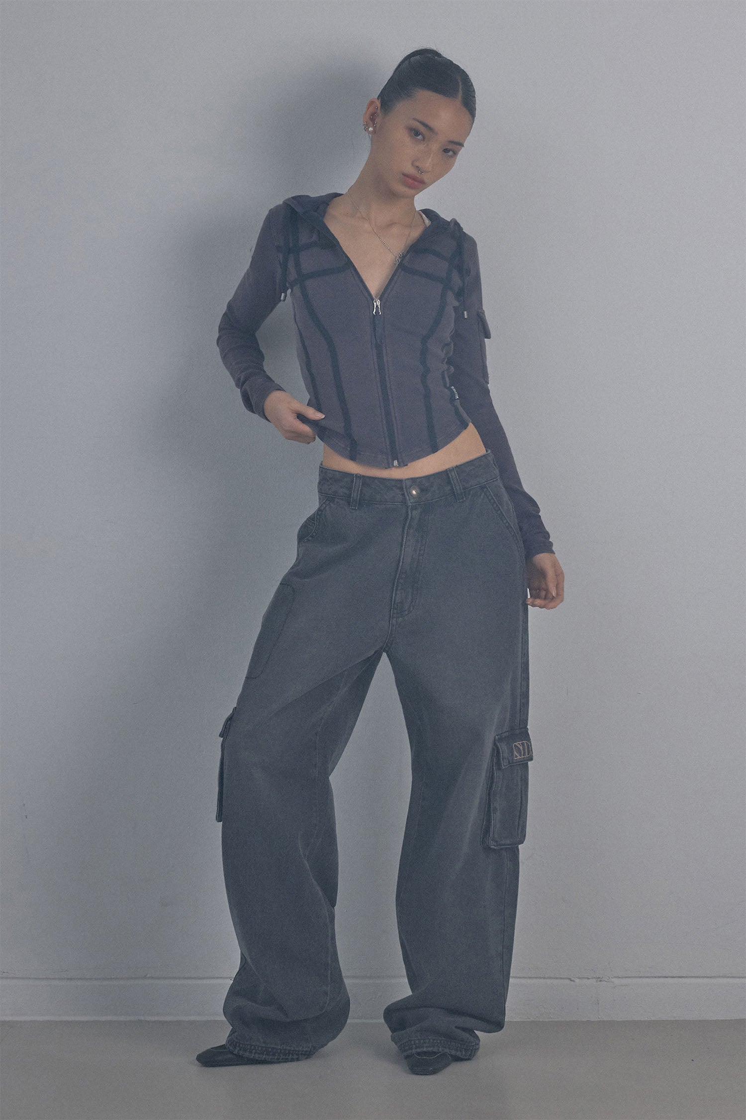 Washed Bondage Hoodie Washed Navy