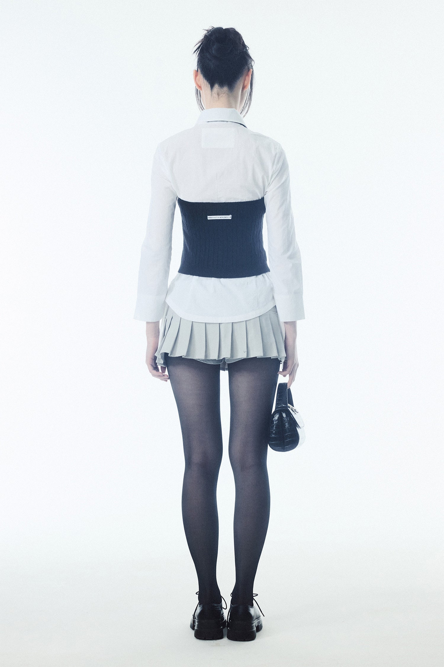 Shoelace Shirring Shirt Coquette White