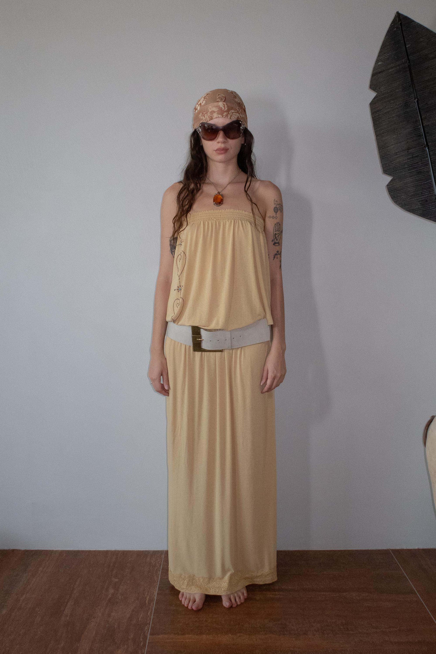 2way Nymphs Tube Dress Beige