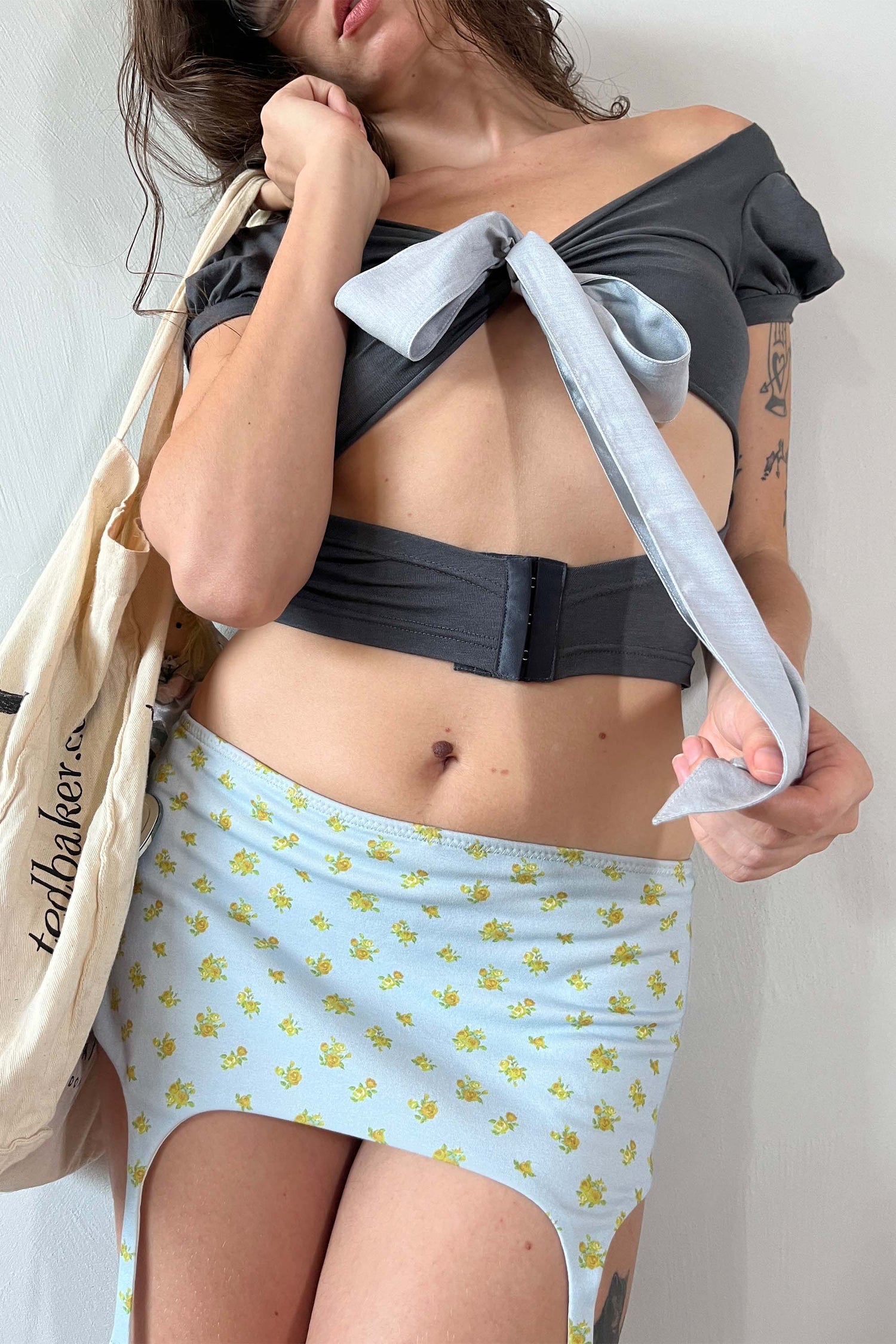Cottage Garter Belt Skort Sky